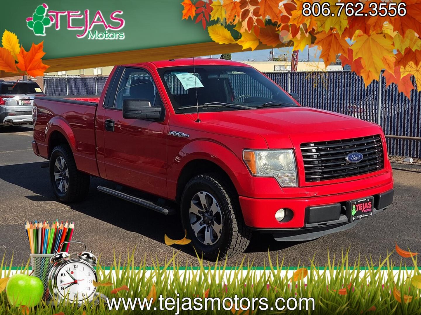 2014 Race Red /Black - DS Ford F-150 STX (1FTMF1CM2EK) with an 3.7L V-6 DOHC, variable valve control, regular unleaded, engine with 302HP engine, located at 4110 Avenue Q, Lubbock, 79412, 33.556553, -101.855820 - 08/18/2026 KEY IN ENVELOPE GOD- Photo#0