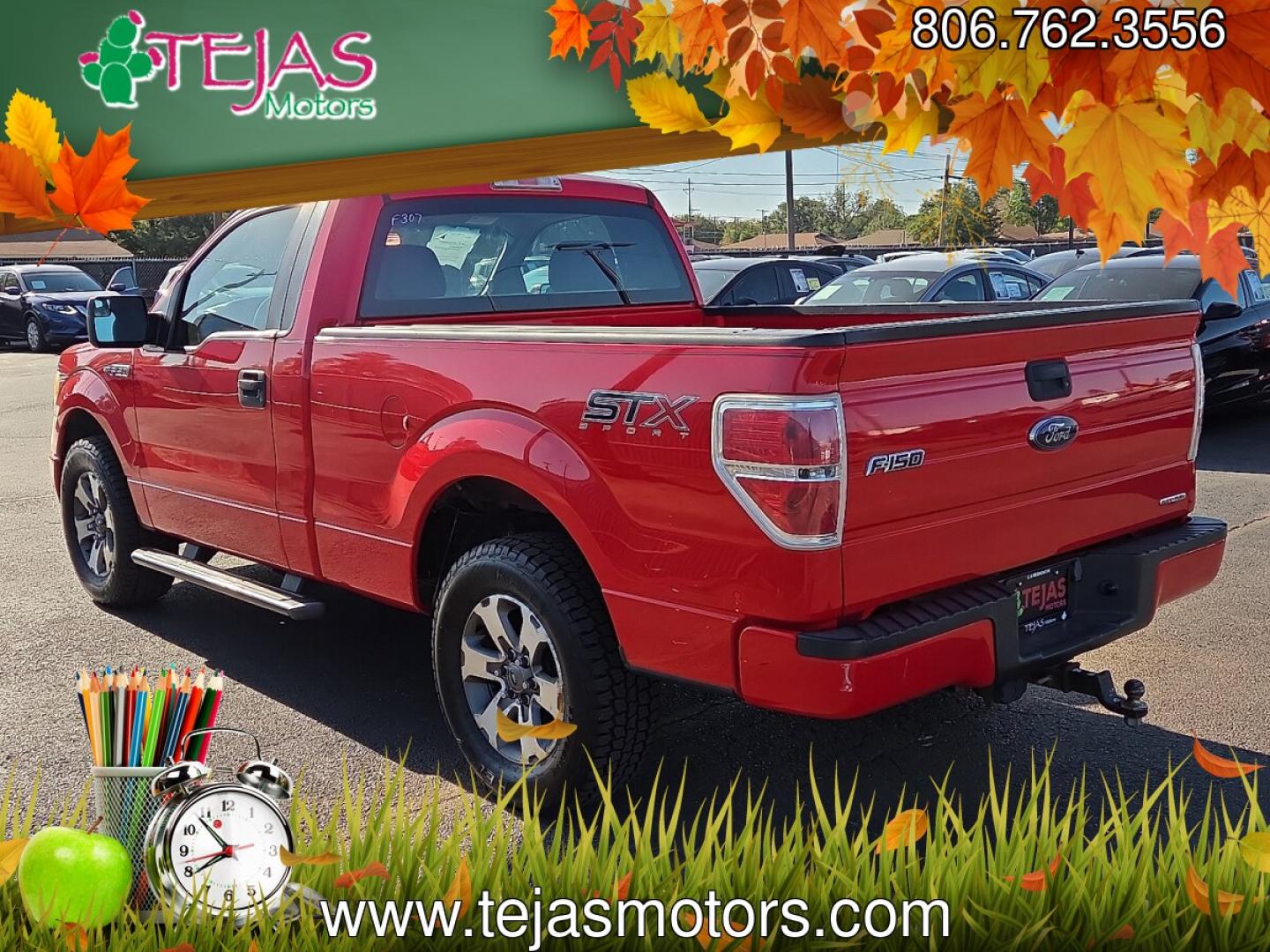 2014 Race Red /Black - DS Ford F-150 STX (1FTMF1CM2EK) with an 3.7L V-6 DOHC, variable valve control, regular unleaded, engine with 302HP engine, located at 4110 Avenue Q, Lubbock, 79412, 33.556553, -101.855820 - 08/18/2026 KEY IN ENVELOPE GOD- Photo#2