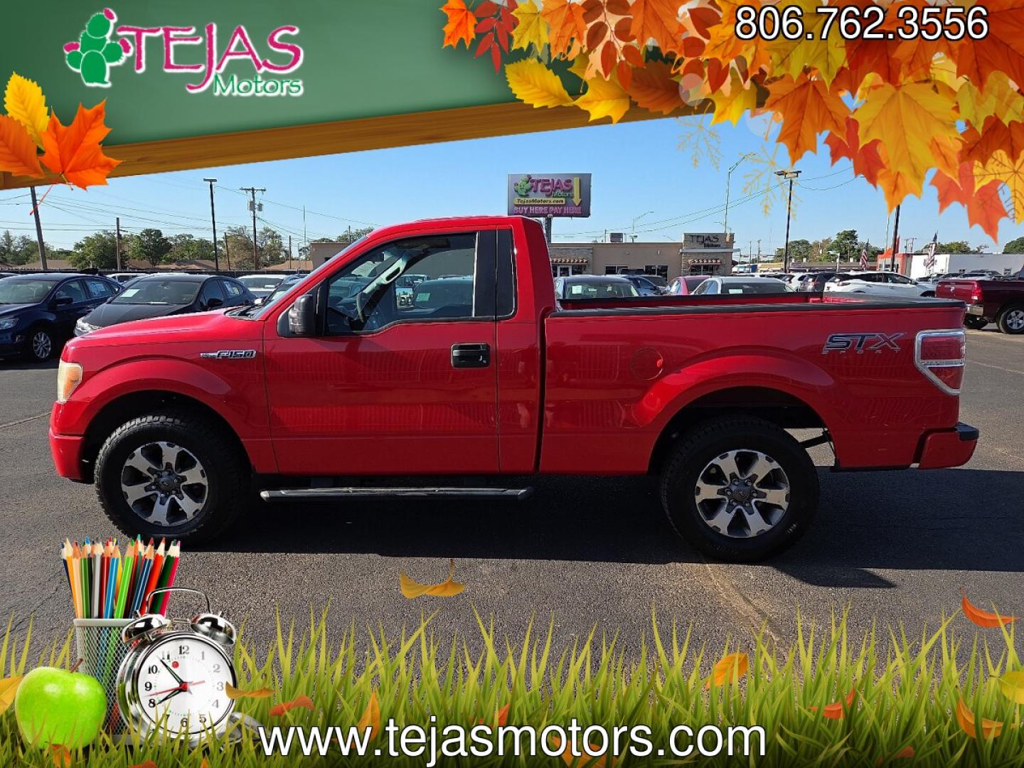 2014 Race Red /Black - DS Ford F-150 STX (1FTMF1CM2EK) with an 3.7L V-6 DOHC, variable valve control, regular unleaded, engine with 302HP engine, located at 4110 Avenue Q, Lubbock, 79412, 33.556553, -101.855820 - 08/18/2026 KEY IN ENVELOPE GOD- Photo#3