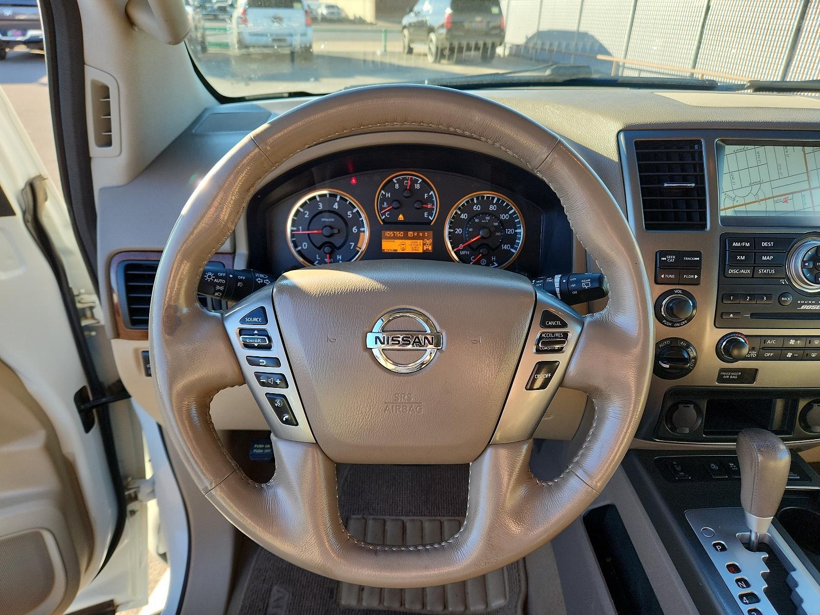 2015 Pearl White - QAB /Almond - Y Nissan Armada Platinum (5N1BA0NE6FN) with an ENGINE: 5.6L DOHC 32V ENDURANCE V8 W/FFV engine, located at 4110 Avenue Q, Lubbock, 79412, 33.556553, -101.855820 - 01/20/2024 INSPECTION IN INVENTORY - Photo #10