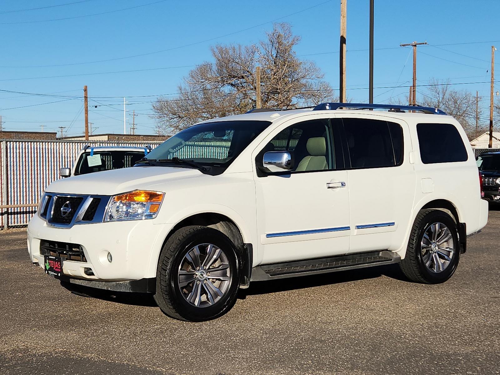 2015 Pearl White - QAB /Almond - Y Nissan Armada Platinum (5N1BA0NE6FN) with an ENGINE: 5.6L DOHC 32V ENDURANCE V8 W/FFV engine, located at 4110 Avenue Q, Lubbock, 79412, 33.556553, -101.855820 - 01/20/2024 INSPECTION IN INVENTORY - Photo #3