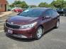 2017 Garnet Red - B4N /Black - WK Kia Forte LX (3KPFK4A74HE) with an 2L I-4 DOHC, D-CVVT variable valve control, regular unleaded, engine with 147HP engine, located at 4110 Avenue Q, Lubbock, 79412, 33.556553, -101.855820 - Photo#4