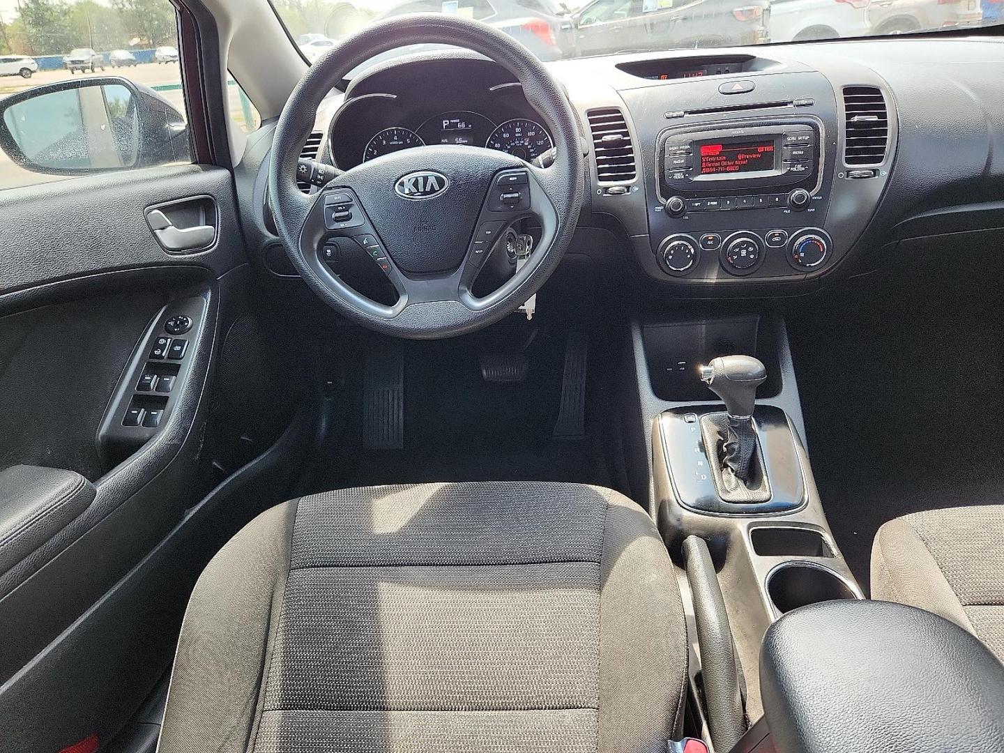 2017 Garnet Red - B4N /Black - WK Kia Forte LX (3KPFK4A74HE) with an 2L I-4 DOHC, D-CVVT variable valve control, regular unleaded, engine with 147HP engine, located at 4110 Avenue Q, Lubbock, 79412, 33.556553, -101.855820 - Photo#7