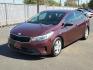 2017 Garnet Red - B4N /Black - WK Kia Forte LX (3KPFK4A74HE) with an 2L I-4 DOHC, D-CVVT variable valve control, regular unleaded, engine with 147HP engine, located at 4110 Avenue Q, Lubbock, 79412, 33.556553, -101.855820 - Photo#3