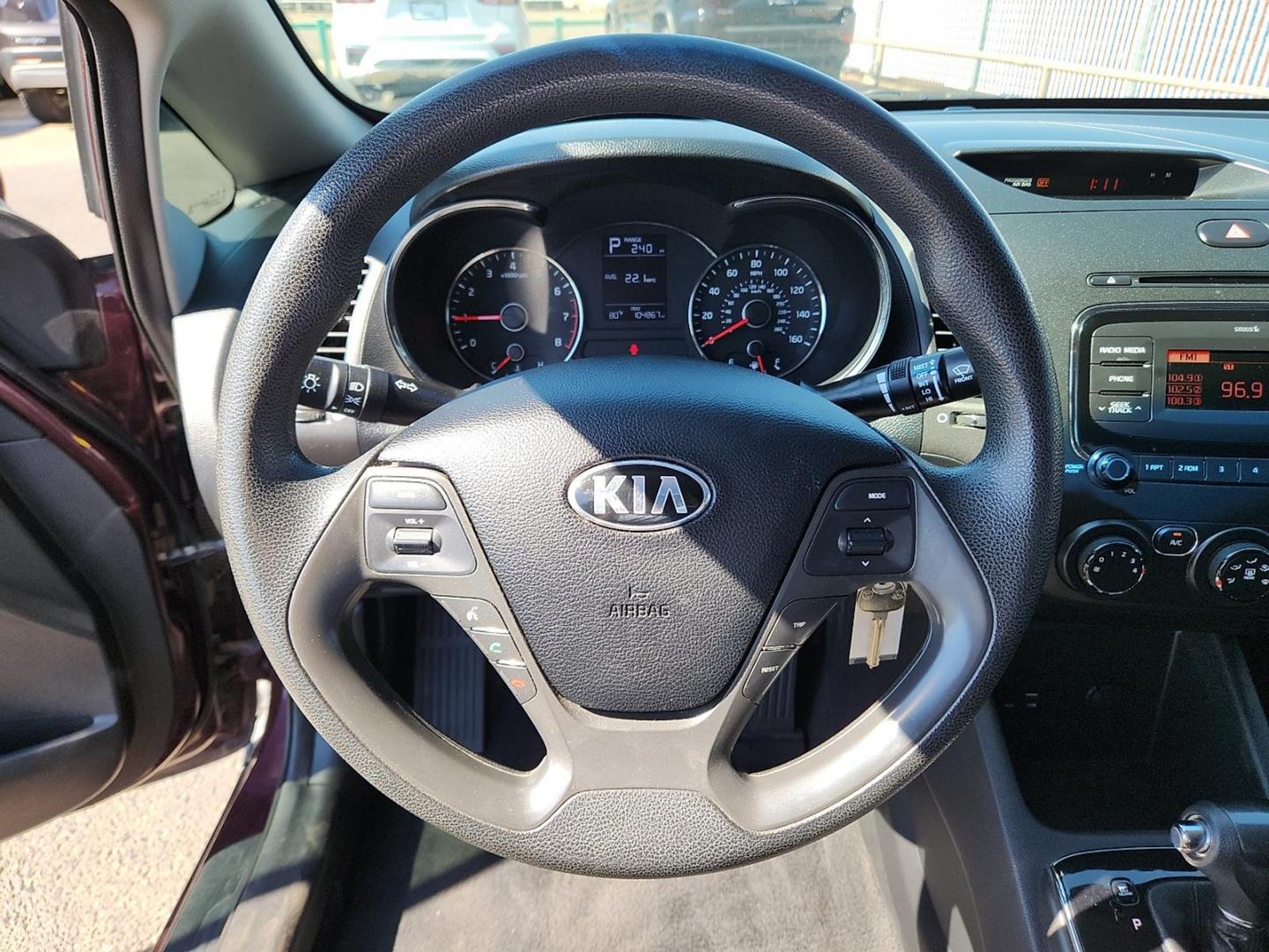 2017 Garnet Red - B4N /Black - WK Kia Forte LX (3KPFK4A74HE) with an 2L I-4 DOHC, D-CVVT variable valve control, regular unleaded, engine with 147HP engine, located at 4110 Avenue Q, Lubbock, 79412, 33.556553, -101.855820 - Photo#11