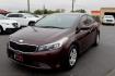 2017 Garnet Red - B4N /Black - WK Kia Forte LX (3KPFK4A74HE) with an 2L I-4 DOHC, D-CVVT variable valve control, regular unleaded, engine with 147HP engine, located at 4110 Avenue Q, Lubbock, 79412, 33.556553, -101.855820 - 11/12/2025 KEY IN ENVELOPE GOD- Photo#1