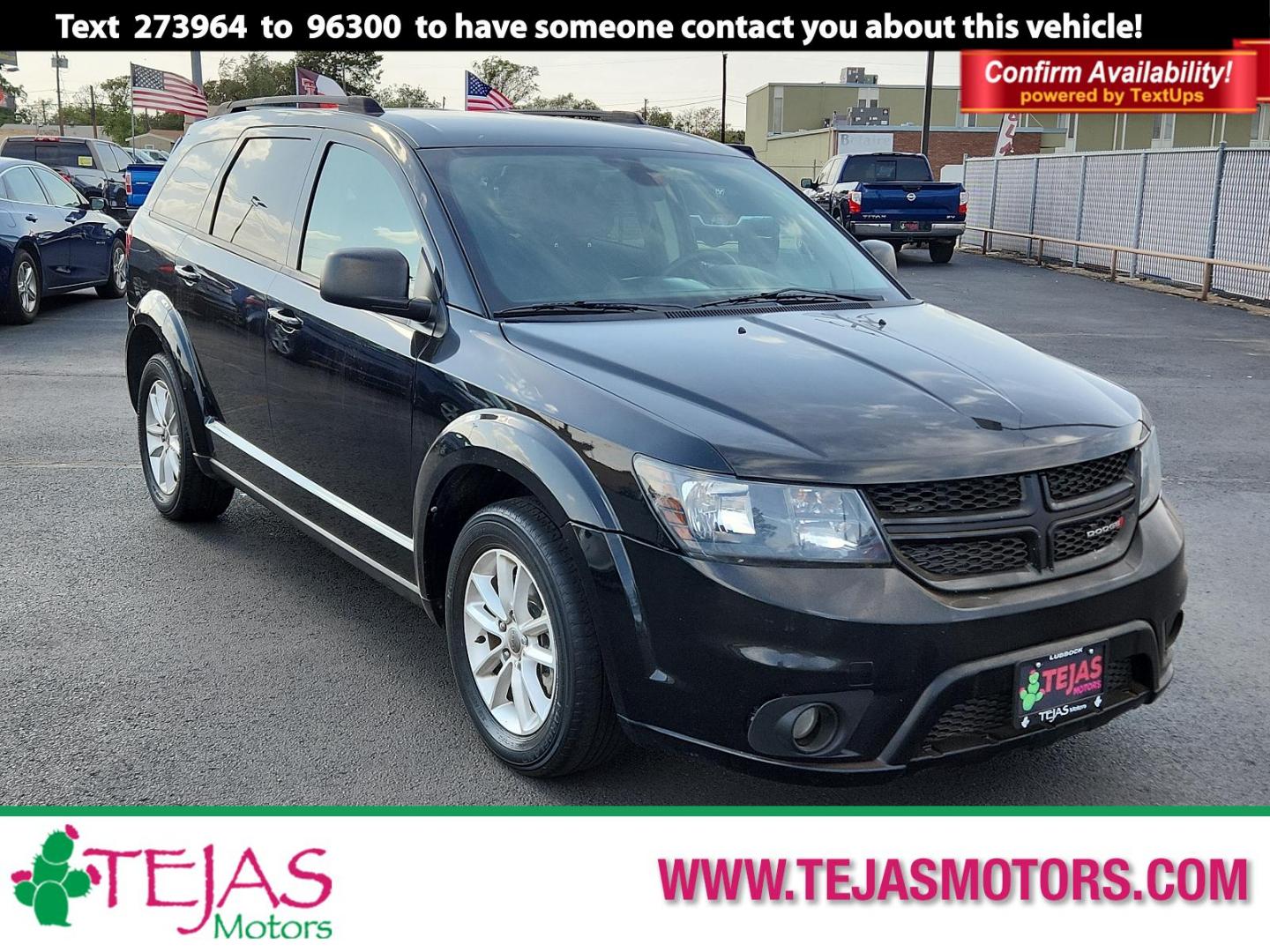 2018 Pitch Black Clearcoat - PX8 /Black - E5X9 Dodge Journey SE (3C4PDCAB9JT) with an ENGINE: 2.4L I4 DOHC 16V DUAL VVT engine, located at 4110 Avenue Q, Lubbock, 79412, 33.556553, -101.855820 - 12/04/2024 KEY AND INSPECTION IN ENVELOPE GOD - Photo#0