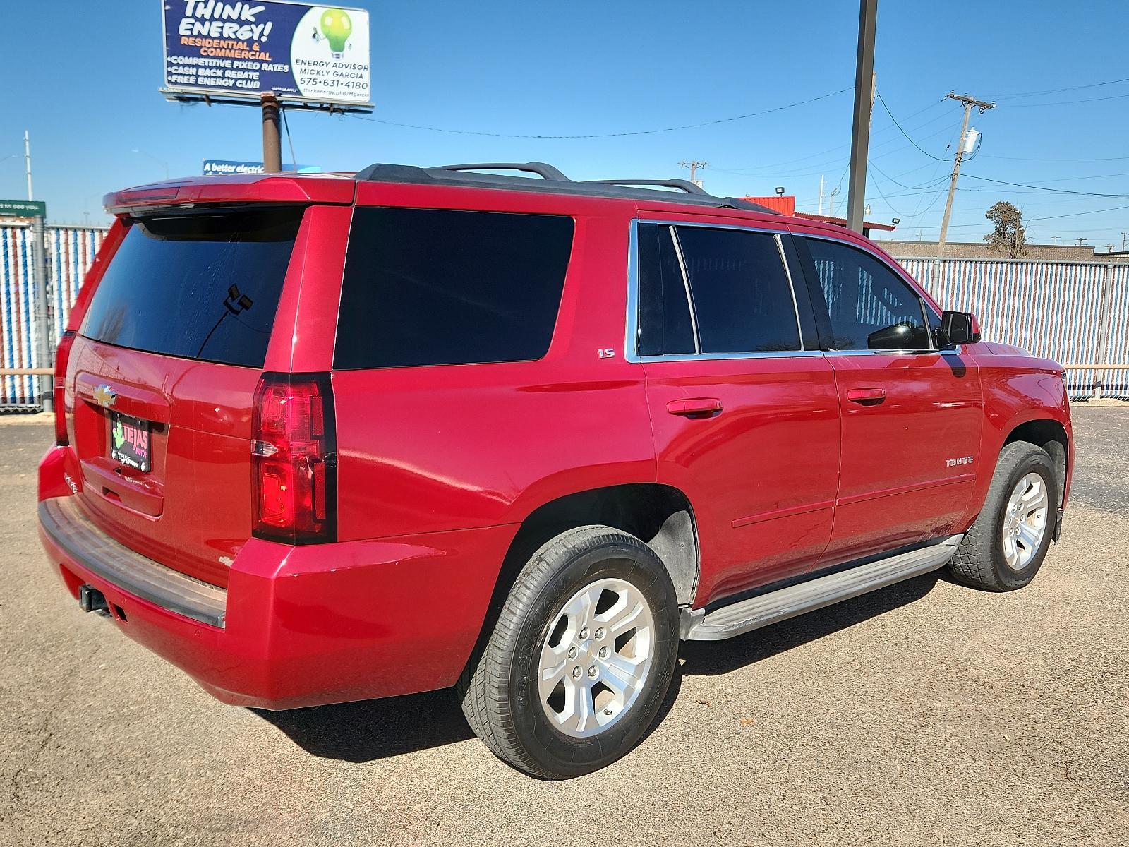 2015 Crystal Red Tintcoat - GBE /Jet Black - H0U Chevrolet Tahoe LS (1GNSCAKC1FR) with an ENGINE, 5.3L ECOTEC3 V8 WITH ACTIVE FUEL MANAGEMENT, DIRECT INJECTION AND VARIABLE VALVE TIMING engine, located at 4110 Avenue Q, Lubbock, 79412, 33.556553, -101.855820 - 02/03/2024 KEY IN ENVELOPE GOD - Photo #1