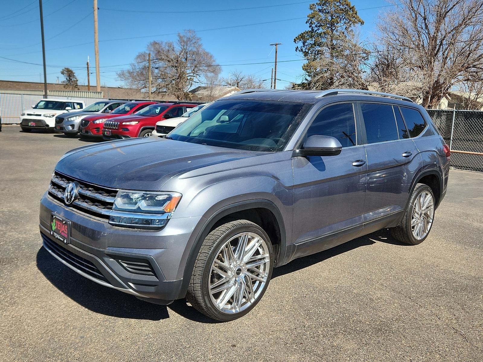 2018 GRAY Volkswagen Atlas 2.0T S (1V2AP2CA8JC) with an Engine: 2.0L TSI I-4 DOHC 16-Valve Turbocharged engine, located at 4110 Avenue Q, Lubbock, 79412, 33.556553, -101.855820 - 02/07/2024 inspection in envelope god - Photo #3