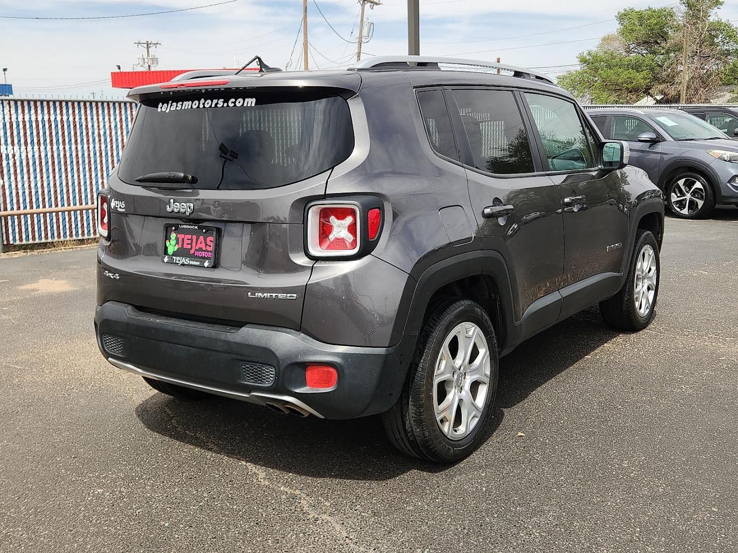 2016 Granite Crystal Metallic Clearcoat - PAU /Black - X9 Jeep Renegade Limited (ZACCJBDT6GP) with an Tigershark MultiAir 2.4L I-4 variable valve control, regular unleaded, engine with 180HP engine, located at 4110 Avenue Q, Lubbock, 79412, 33.556553, -101.855820 - Photo#3