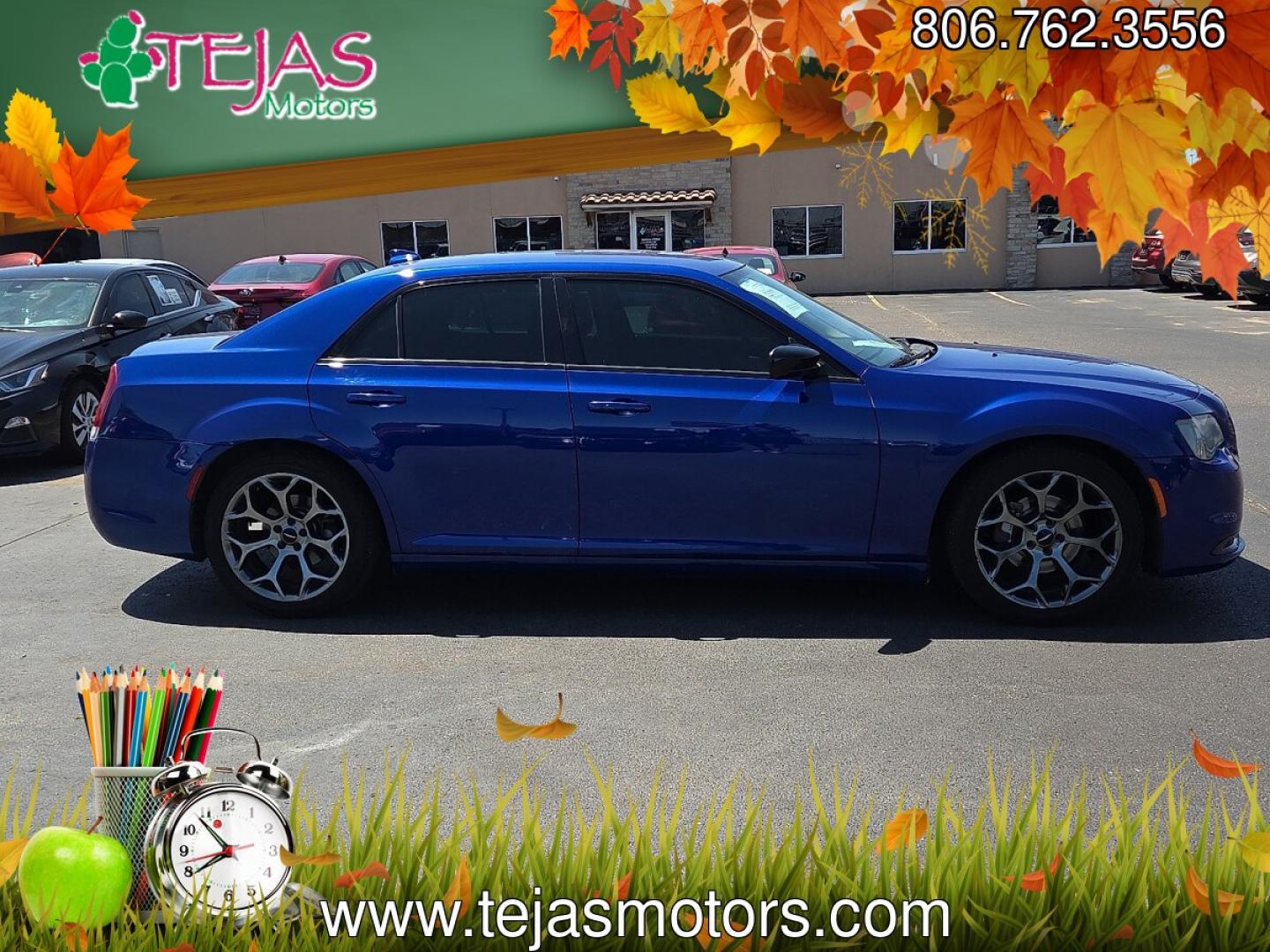 2018 Ocean Blue Metallic Clearcoat - PBM /Black - X9 Chrysler 300 Touring (2C3CCAAG2JH) with an Pentastar 3.6L V-6 DOHC, variable valve control, regular unleaded, engine with 292HP engine, located at 4110 Avenue Q, Lubbock, 79412, 33.556553, -101.855820- Photo#1
