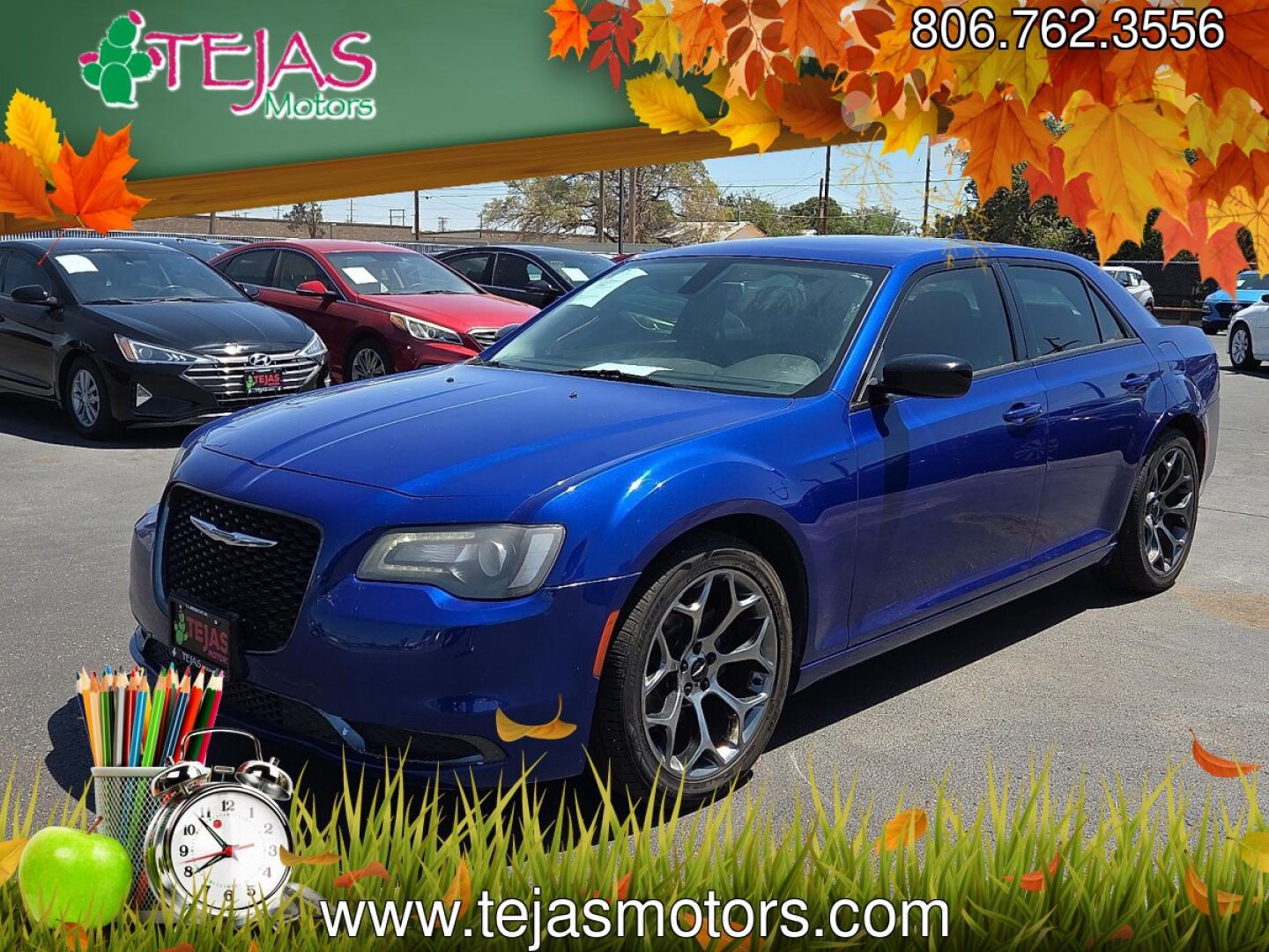 2018 Ocean Blue Metallic Clearcoat - PBM /Black - X9 Chrysler 300 Touring (2C3CCAAG2JH) with an Pentastar 3.6L V-6 DOHC, variable valve control, regular unleaded, engine with 292HP engine, located at 4110 Avenue Q, Lubbock, 79412, 33.556553, -101.855820- Photo#4