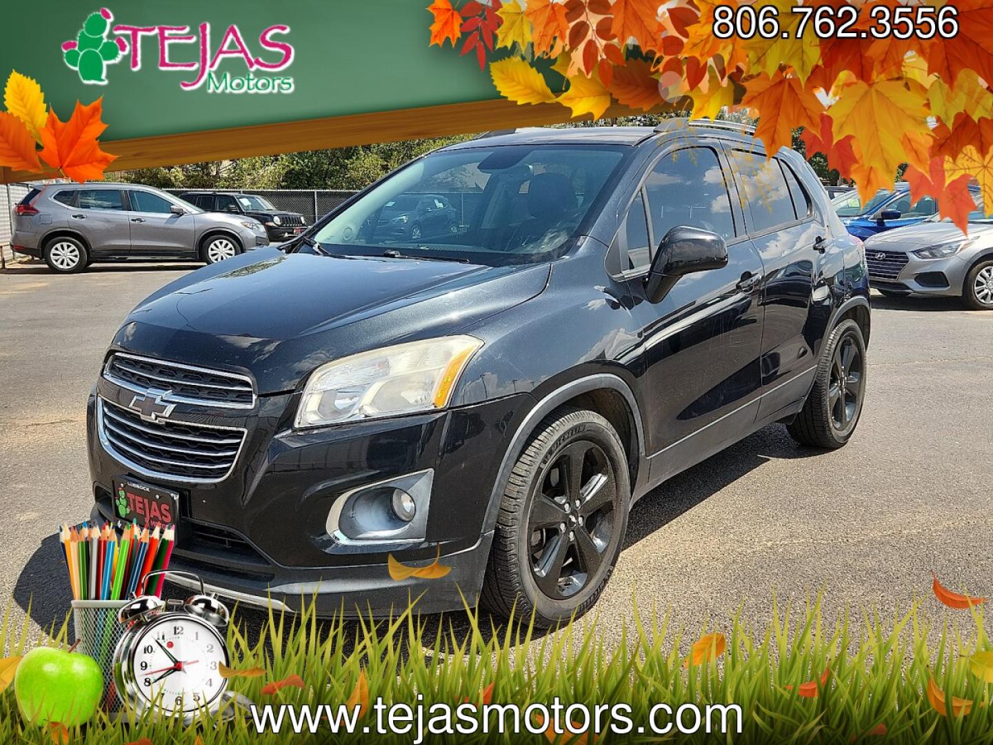 2016 Mosaic Black Metallic - GB8 /Jet Black - AEW Chevrolet Trax LTZ (KL7CJMSB6GB) with an Ecotec 1.4L I-4 DOHC, variable valve control, intercooled turbo, regular gasoline, engine with 138HP engine, located at 4110 Avenue Q, Lubbock, 79412, 33.556553, -101.855820- Photo#1