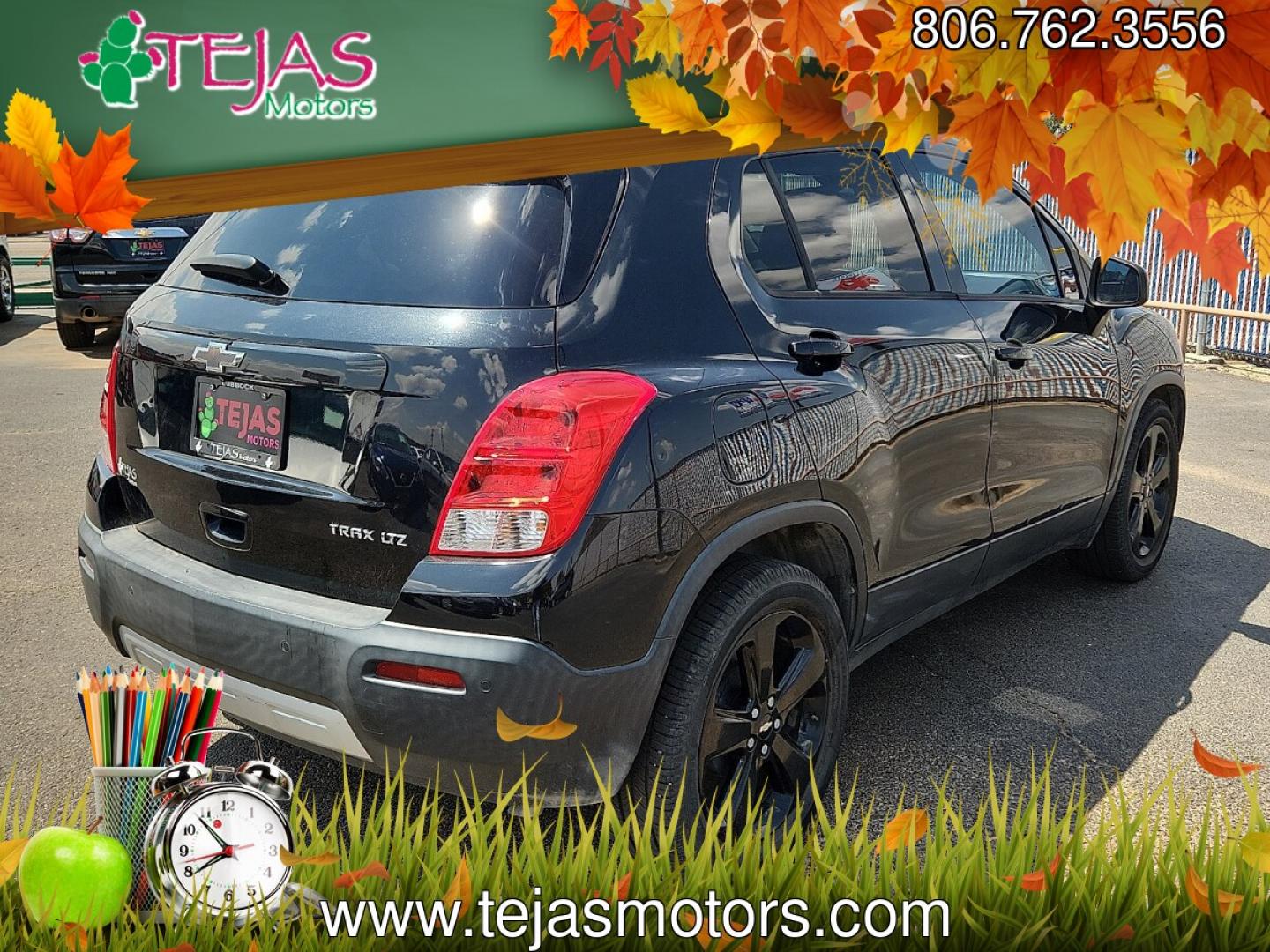 2016 Mosaic Black Metallic - GB8 /Jet Black - AEW Chevrolet Trax LTZ (KL7CJMSB6GB) with an Ecotec 1.4L I-4 DOHC, variable valve control, intercooled turbo, regular gasoline, engine with 138HP engine, located at 4110 Avenue Q, Lubbock, 79412, 33.556553, -101.855820- Photo#3