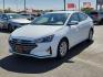 2020 WHITE /Black - C1 Hyundai Elantra SE (5NPD74LF0LH) with an Nu 2L I-4 DOHC, D-CVVT variable valve control, regular unleaded, engine with 147HP engine, located at 4110 Avenue Q, Lubbock, 79412, 33.556553, -101.855820 - Photo#1