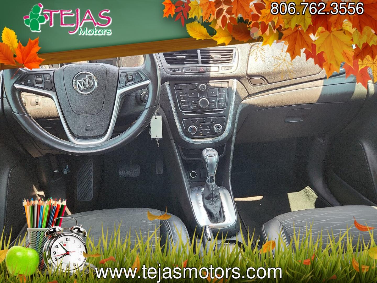2016 Carbon Black Metallic - GAR /Ebony - AFN Buick Encore (KL4CJASB2GB) with an Ecotec 1.4L I-4 DOHC, variable valve control, intercooled turbo, regular unleaded, engine with 138HP engine, located at 4110 Avenue Q, Lubbock, 79412, 33.556553, -101.855820- Photo#6
