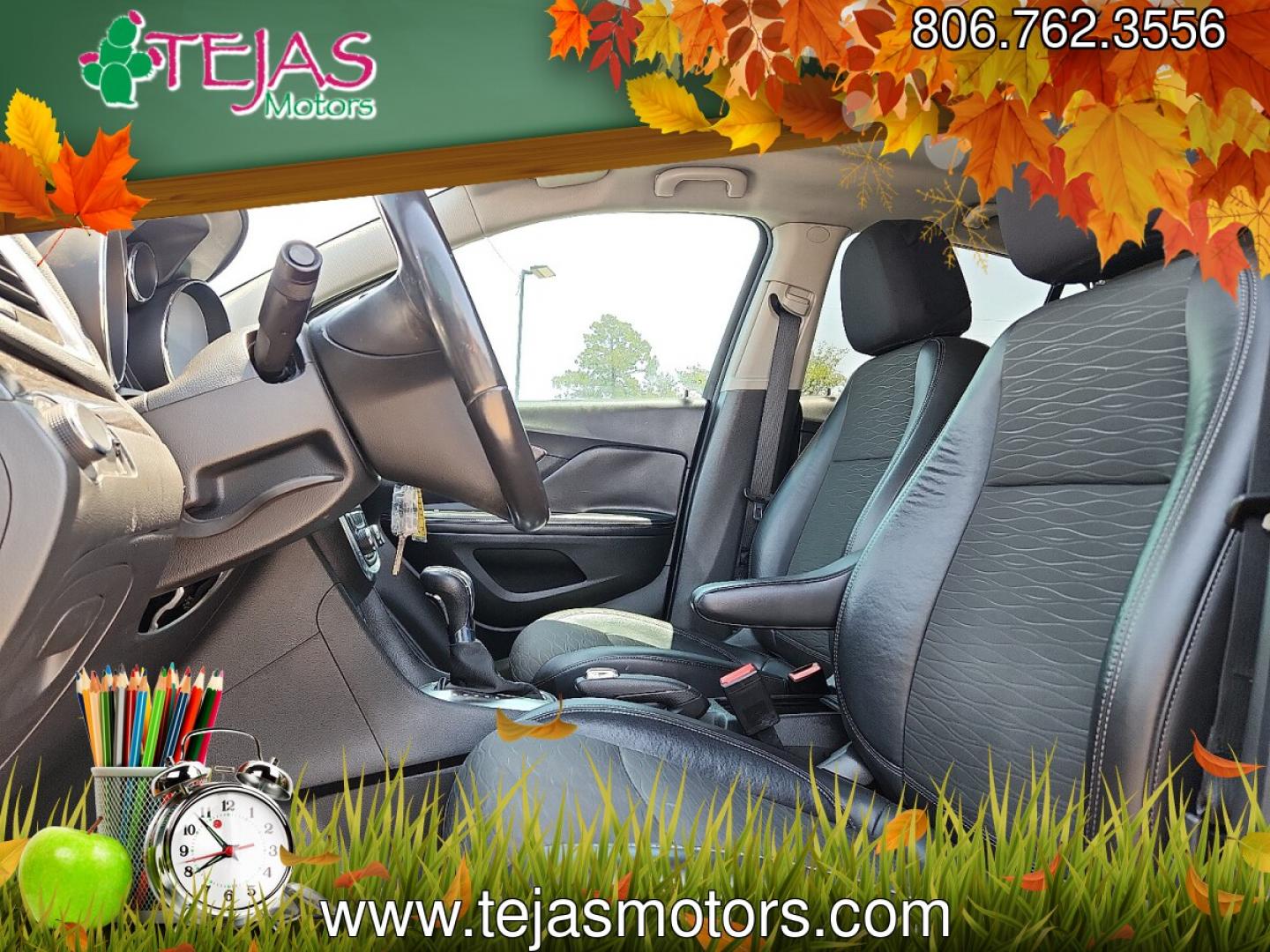 2016 Carbon Black Metallic - GAR /Ebony - AFN Buick Encore (KL4CJASB2GB) with an Ecotec 1.4L I-4 DOHC, variable valve control, intercooled turbo, regular unleaded, engine with 138HP engine, located at 4110 Avenue Q, Lubbock, 79412, 33.556553, -101.855820- Photo#7