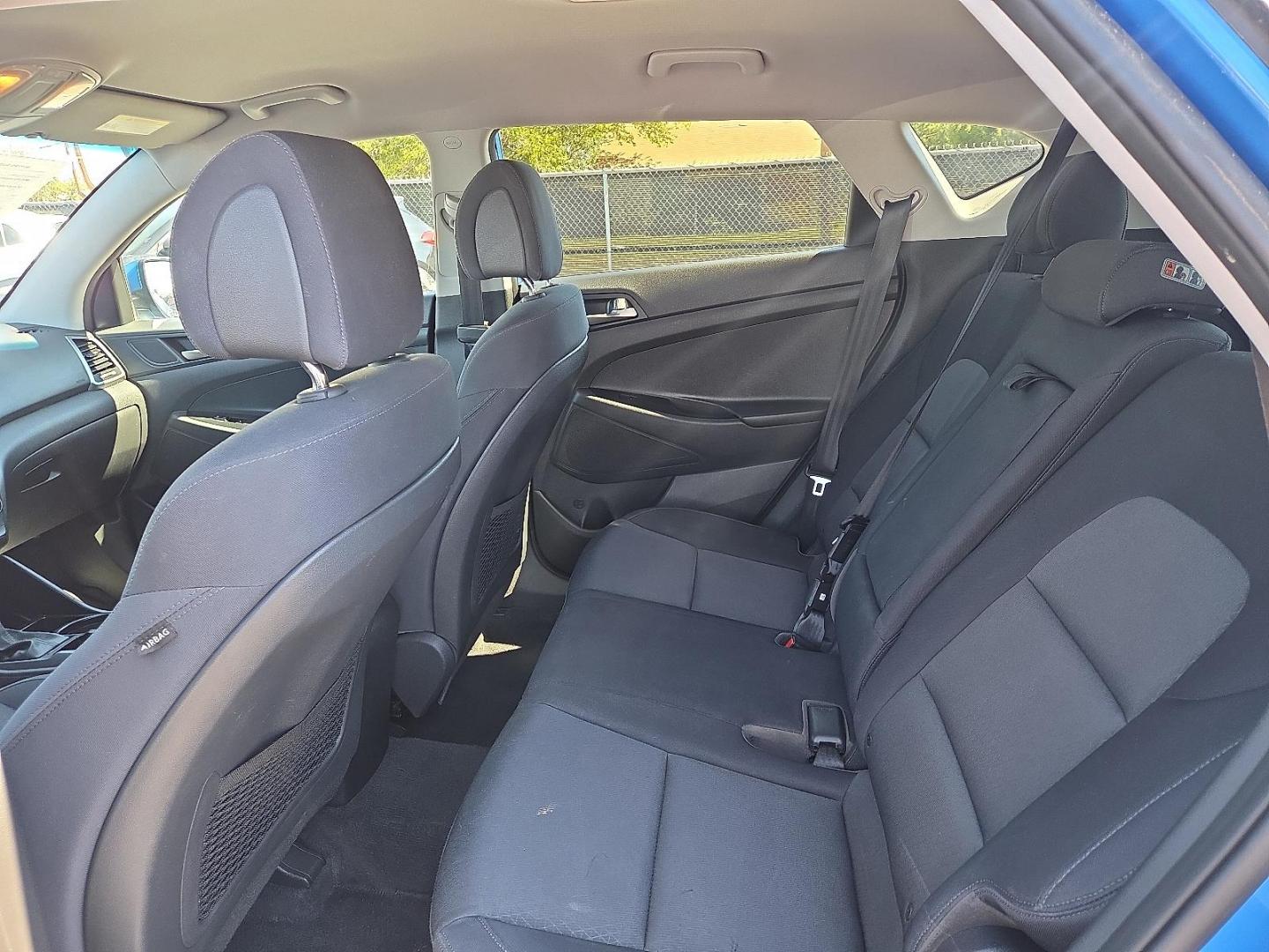 2018 Caribbean Blue - R5U /Black - TRY Hyundai Tucson SEL (KM8J33A41JU) with an Nu 2L I-4 gasoline direct injection, DOHC, D-CVVT variable valve control, regular unleaded, engine with 164HP engine, located at 4110 Avenue Q, Lubbock, 79412, 33.556553, -101.855820 - Photo#7