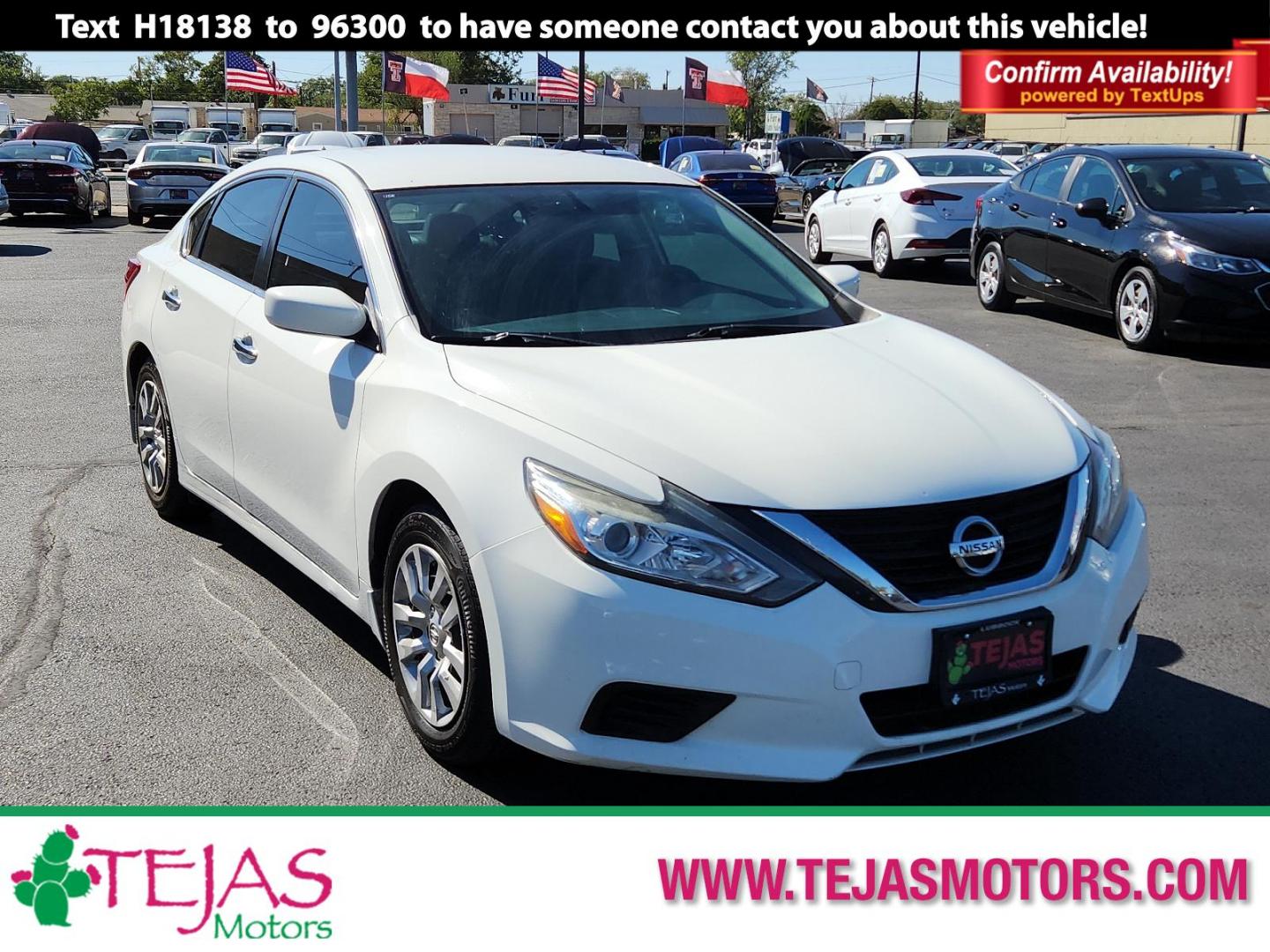 2018 WHITE Nissan Altima 2.5 S (1N4AL3AP3JC) with an 2.5L I-4 DOHC, variable valve control, regular unleaded, engine with 179HP engine, located at 4110 Avenue Q, Lubbock, 79412, 33.556553, -101.855820 - 09/10/2024 INSPECTION IN ENVELOPE GOD 09/12/2024 KEY IN ENVELOPE GOD - Photo#0