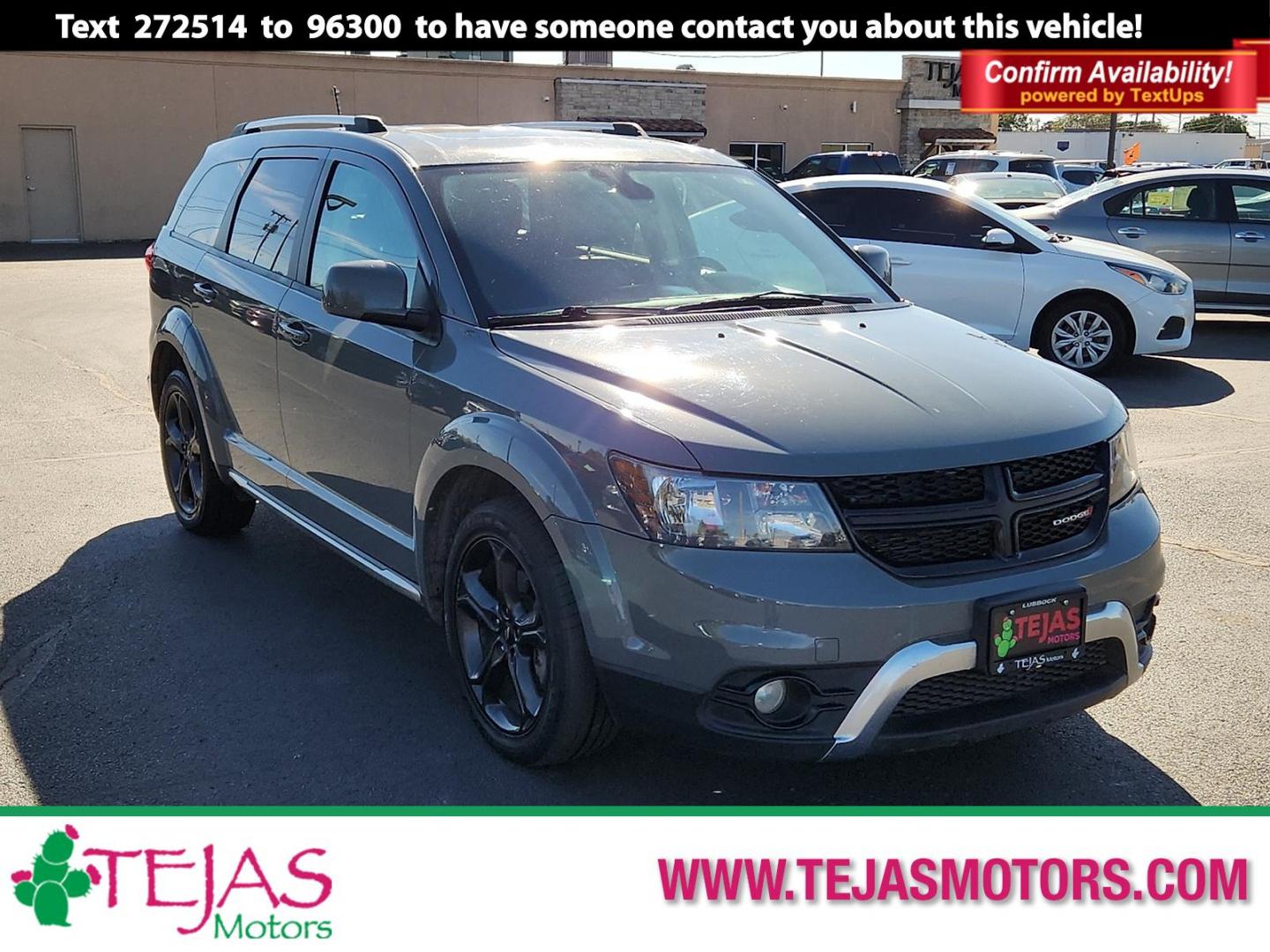 2020 Destroyer Gray Clearcoat - PDN /Black - X9 Dodge Journey Crossroad (3C4PDCGB3LT) with an Tigershark MultiAir 2.4L I-4 DOHC, VVT variable valve control, regular unleaded, engine with 173HP engine, located at 4110 Avenue Q, Lubbock, 79412, 33.556553, -101.855820 - Photo#0