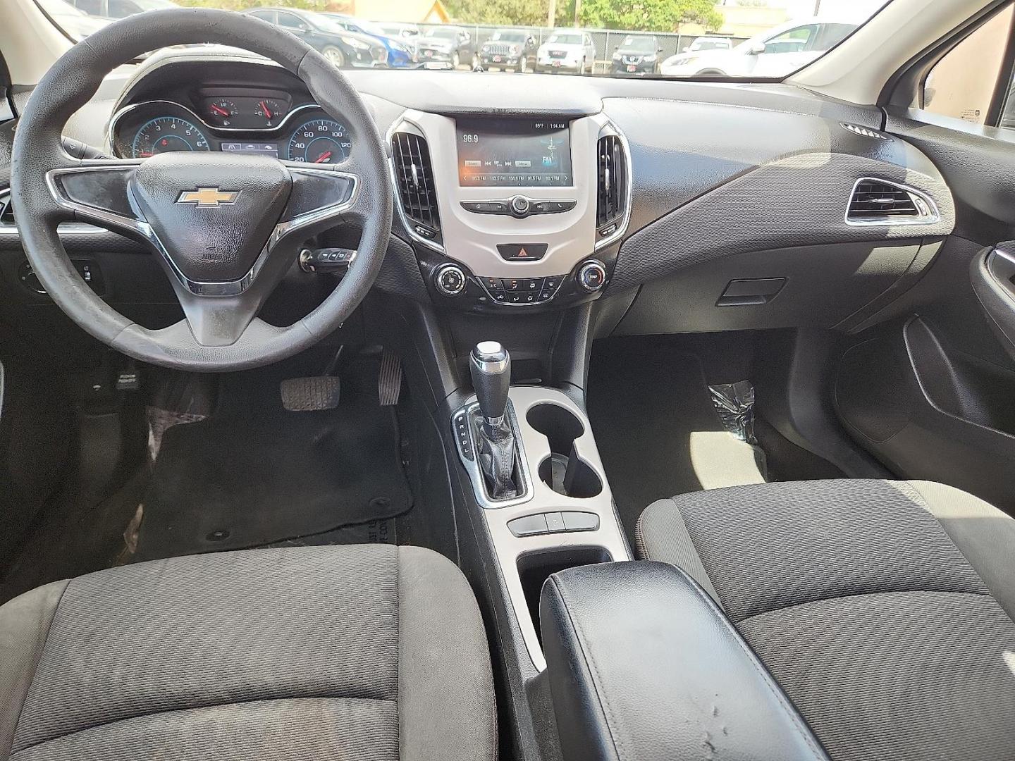 2016 Mosaic Black Metallic - GB8 /Jet Black - HLF Chevrolet Cruze LS Auto (1G1BC5SM2G7) with an 1.4L I-4 gasoline direct injection, DOHC, variable valve control, intercooled turbo, regular unleaded, engine with 153HP engine, located at 4110 Avenue Q, Lubbock, 79412, 33.556553, -101.855820 - Photo#6