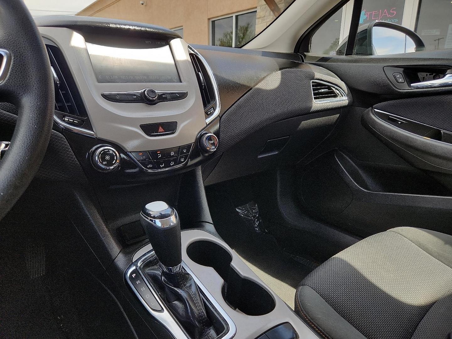 2016 Mosaic Black Metallic - GB8 /Jet Black - HLF Chevrolet Cruze LS Auto (1G1BC5SM2G7) with an 1.4L I-4 gasoline direct injection, DOHC, variable valve control, intercooled turbo, regular unleaded, engine with 153HP engine, located at 4110 Avenue Q, Lubbock, 79412, 33.556553, -101.855820 - Photo#11