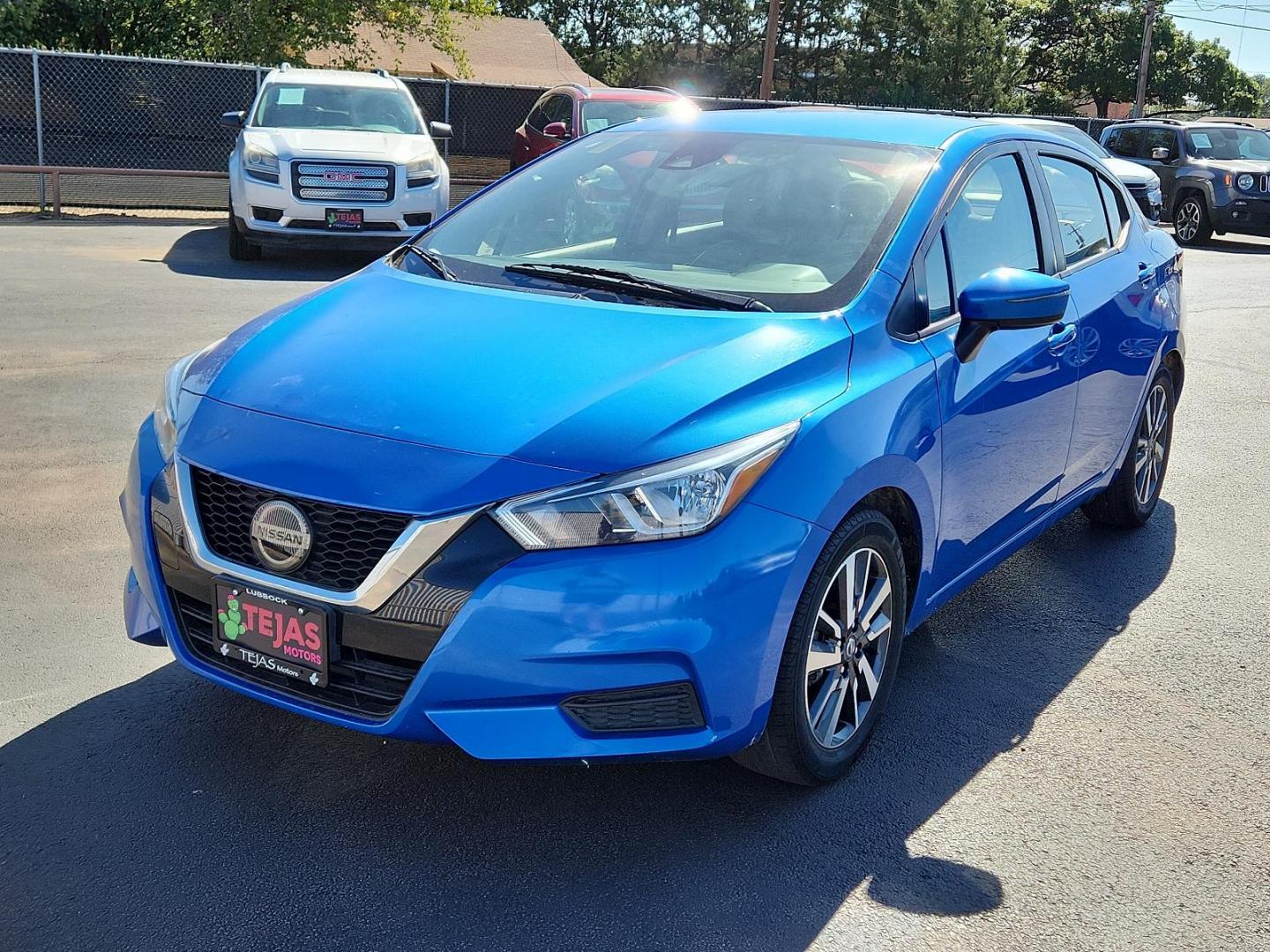 2021 BLUE Nissan Versa SV Xtronic CVT (3N1CN8EV9ML) with an 1.6L I-4 DOHC, variable valve control, regular unleaded, engine with 122HP engine, located at 4110 Avenue Q, Lubbock, 79412, 33.556553, -101.855820 - 09/21/2024 INSPECTION IN ENVELOPE GOD 09/27/2024 KEY IN ENVELOPE GOD - Photo#3