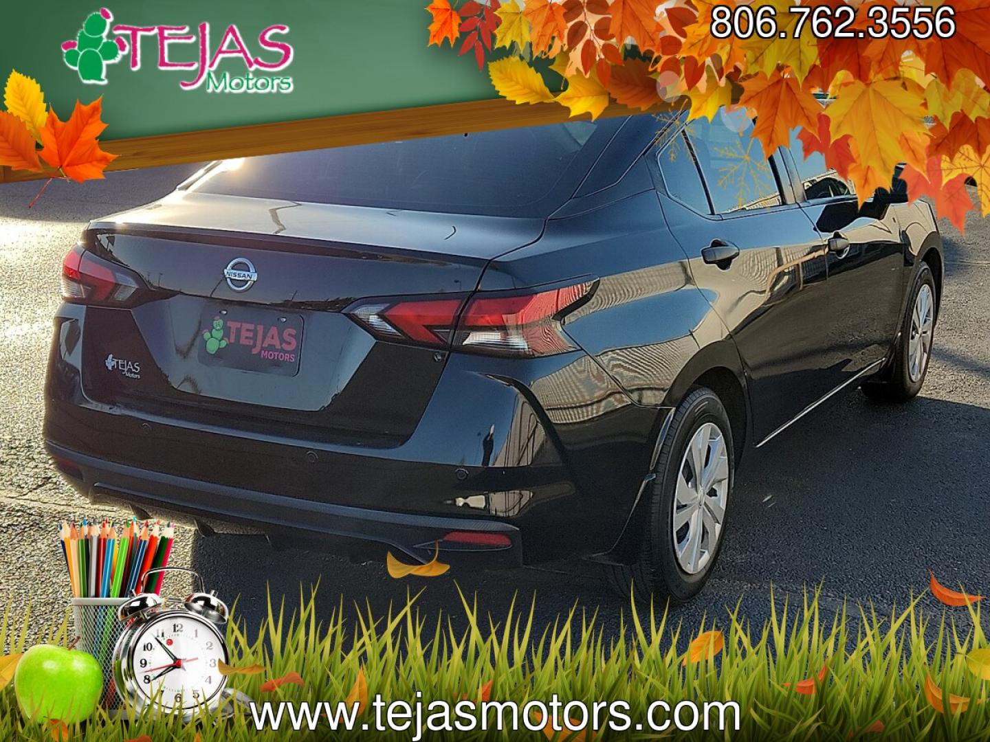 2020 Super Black - KH3 /Charcoal - G Nissan Versa S 5-Speed Manual Transmission (3N1CN8BV4LL) with an 1.6L I-4 DOHC, variable valve control, regular unleaded, engine with 122HP engine, located at 4110 Avenue Q, Lubbock, 79412, 33.556553, -101.855820- Photo#1