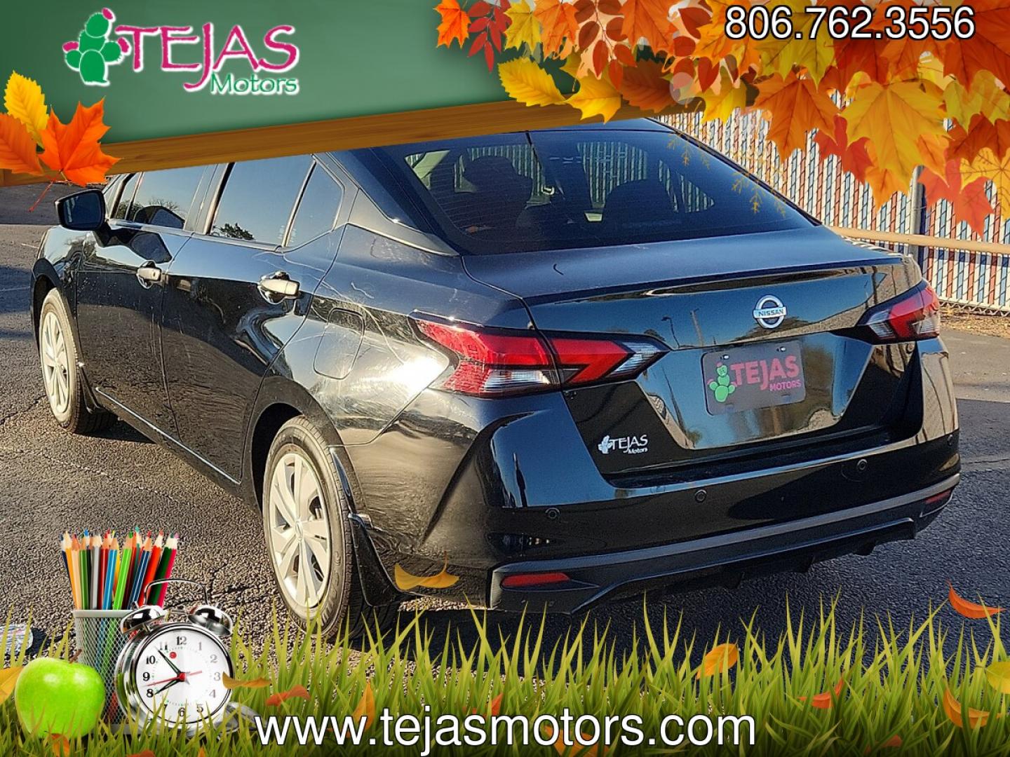 2020 Super Black - KH3 /Charcoal - G Nissan Versa S 5-Speed Manual Transmission (3N1CN8BV4LL) with an 1.6L I-4 DOHC, variable valve control, regular unleaded, engine with 122HP engine, located at 4110 Avenue Q, Lubbock, 79412, 33.556553, -101.855820- Photo#2