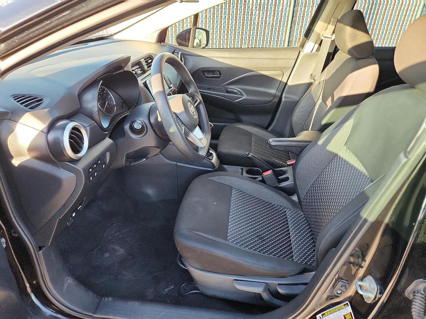 2020 Super Black - KH3 /Charcoal - G Nissan Versa S 5-Speed Manual Transmission (3N1CN8BV4LL) with an 1.6L I-4 DOHC, variable valve control, regular unleaded, engine with 122HP engine, located at 4110 Avenue Q, Lubbock, 79412, 33.556553, -101.855820 - Photo#6