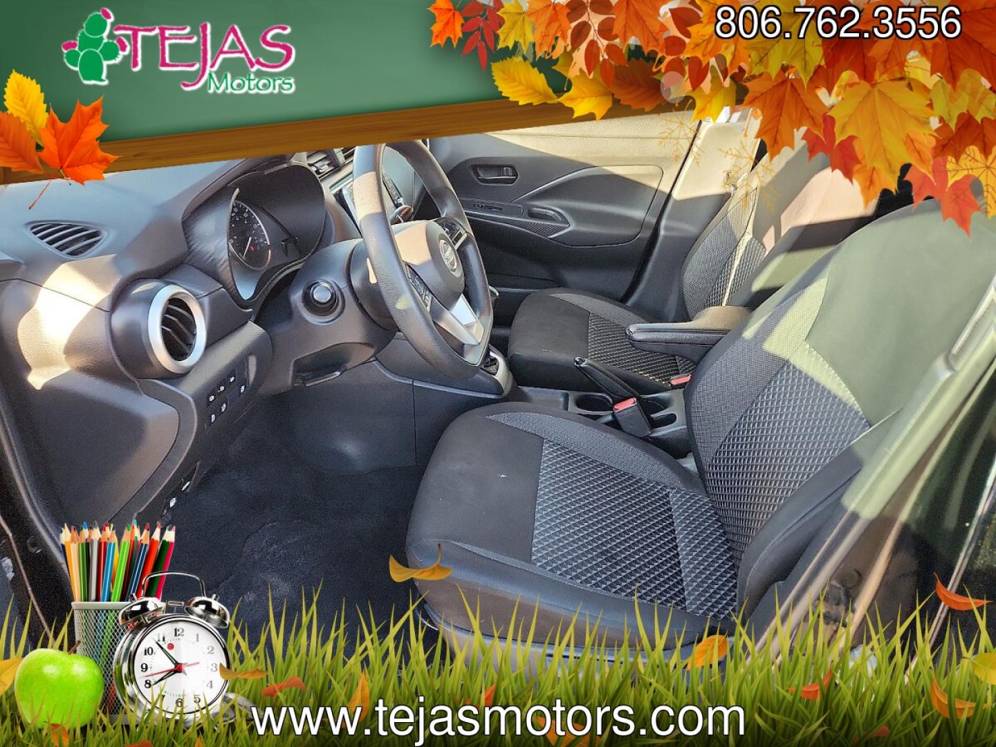 2020 Super Black - KH3 /Charcoal - G Nissan Versa S 5-Speed Manual Transmission (3N1CN8BV4LL) with an 1.6L I-4 DOHC, variable valve control, regular unleaded, engine with 122HP engine, located at 4110 Avenue Q, Lubbock, 79412, 33.556553, -101.855820- Photo#6