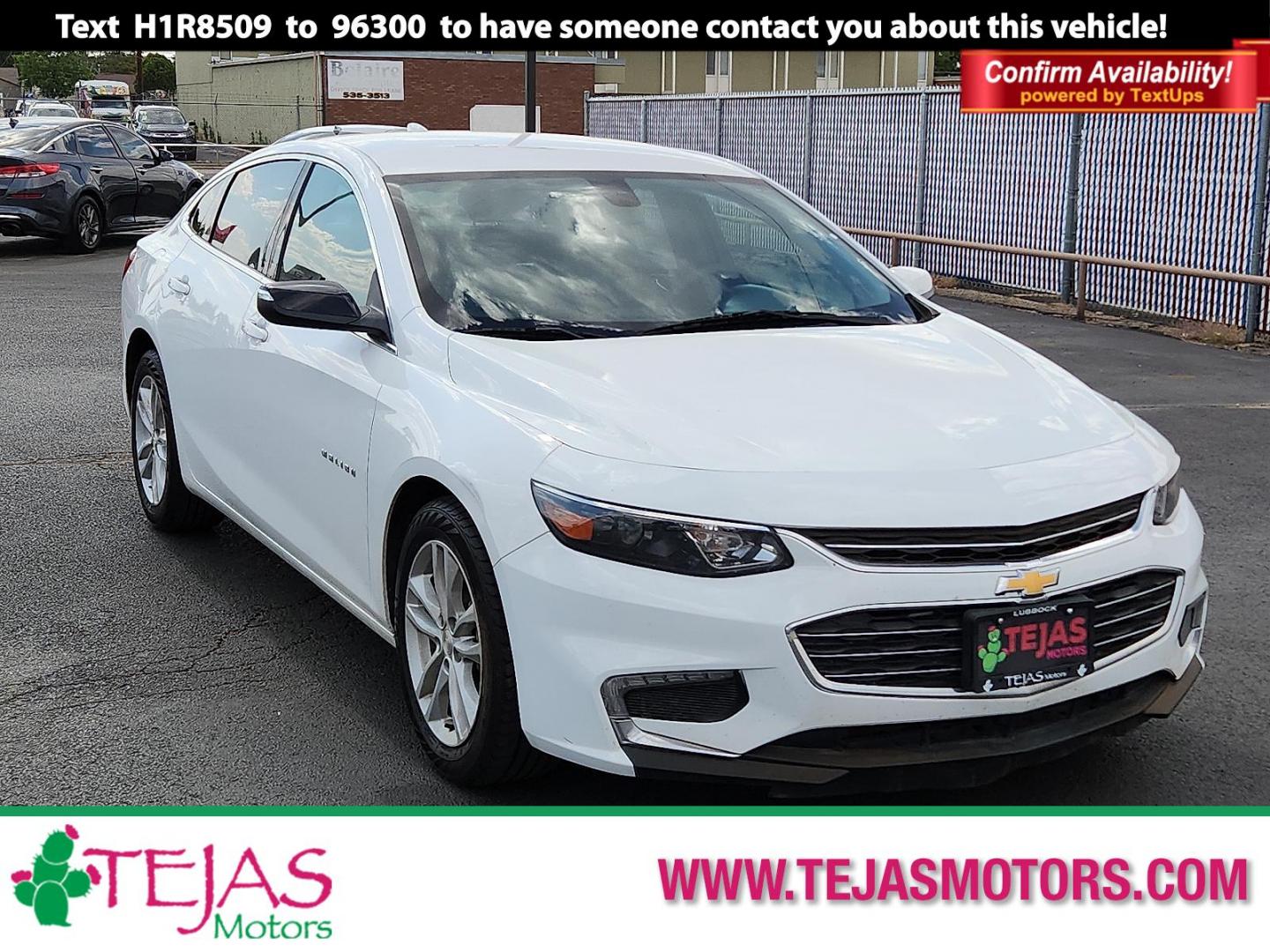 2018 WHITE Chevrolet Malibu LT (1G1ZD5ST0JF) with an ECOTEC 1.5L I-4 gasoline direct injection, DOHC, VVT variable valve control, intercooled turbo, regular unleaded, engine with 160HP engine, located at 4110 Avenue Q, Lubbock, 79412, 33.556553, -101.855820 - 05/13/2025 KEY IN ENVELOPE GOD - Photo#0