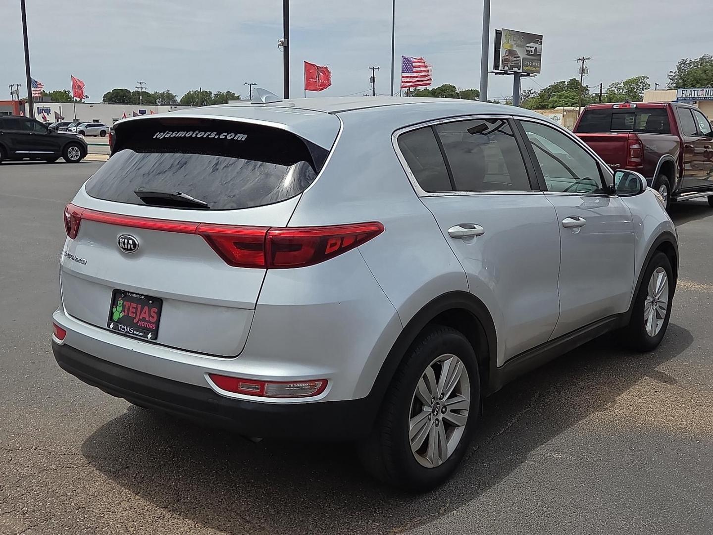 2017 Sparkling Silver - KCS /Gray - GBU Kia Sportage LX (KNDPM3AC4H7) with an Theta II 2.4L I-4 gasoline direct injection, DOHC, D-CVVT variable valve control, regular unleaded, engine with 181HP engine, located at 4110 Avenue Q, Lubbock, 79412, 33.556553, -101.855820- Photo#2