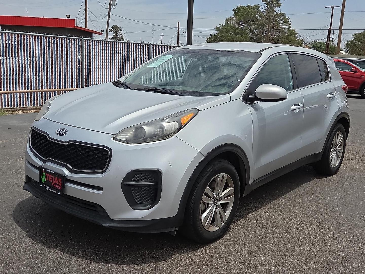 2017 Sparkling Silver - KCS /Gray - GBU Kia Sportage LX (KNDPM3AC4H7) with an Theta II 2.4L I-4 gasoline direct injection, DOHC, D-CVVT variable valve control, regular unleaded, engine with 181HP engine, located at 4110 Avenue Q, Lubbock, 79412, 33.556553, -101.855820- Photo#4