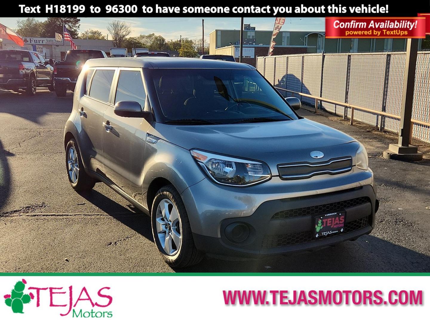 2019 GRAY Kia Soul Base (KNDJN2A23K7) with an Engine: 1.6L GDI DOHC Dual CVVT I4 engine, located at 4110 Avenue Q, Lubbock, 79412, 33.556553, -101.855820 - 10/30/2024 INSPECTION IN ENVELOPE GOD 10/31/2024 KEY IN ENVELOPE GOD - Photo#0