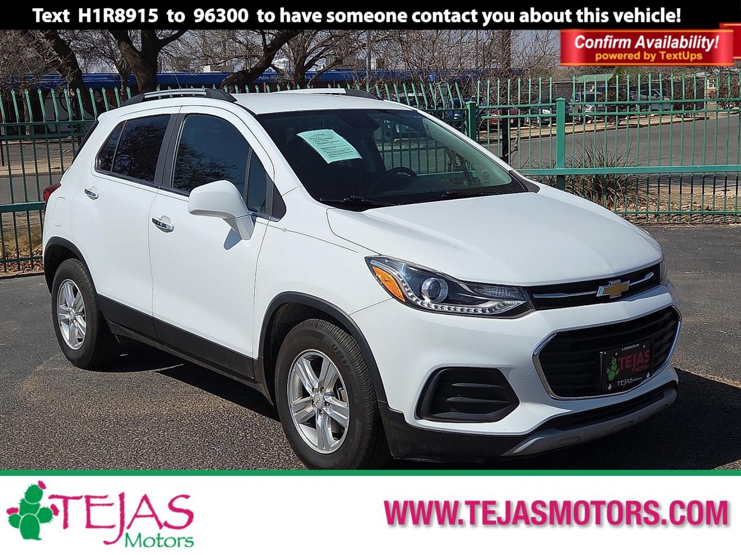 2020 Summit White - GAZ /Jet Black - AES Chevrolet Trax FWD LT (KL7CJLSB5LB) with an ECOTEC 1.4L I-4 DOHC, variable valve control, intercooled turbo, regular unleaded, engine with 138HP engine, located at 4110 Avenue Q, Lubbock, 79412, 33.556553, -101.855820 - Photo#0