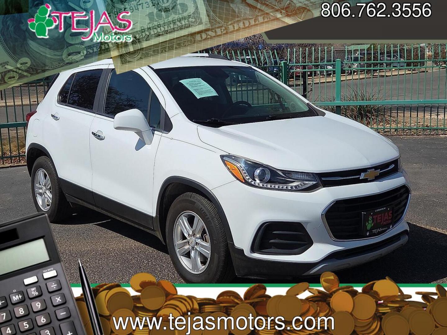 2020 WHITE Chevrolet Trax FWD LT (KL7CJLSB5LB) with an ECOTEC 1.4L I-4 DOHC, variable valve control, intercooled turbo, regular unleaded, engine with 138HP engine, located at 4110 Avenue Q, Lubbock, 79412, 33.556553, -101.855820- Photo#0