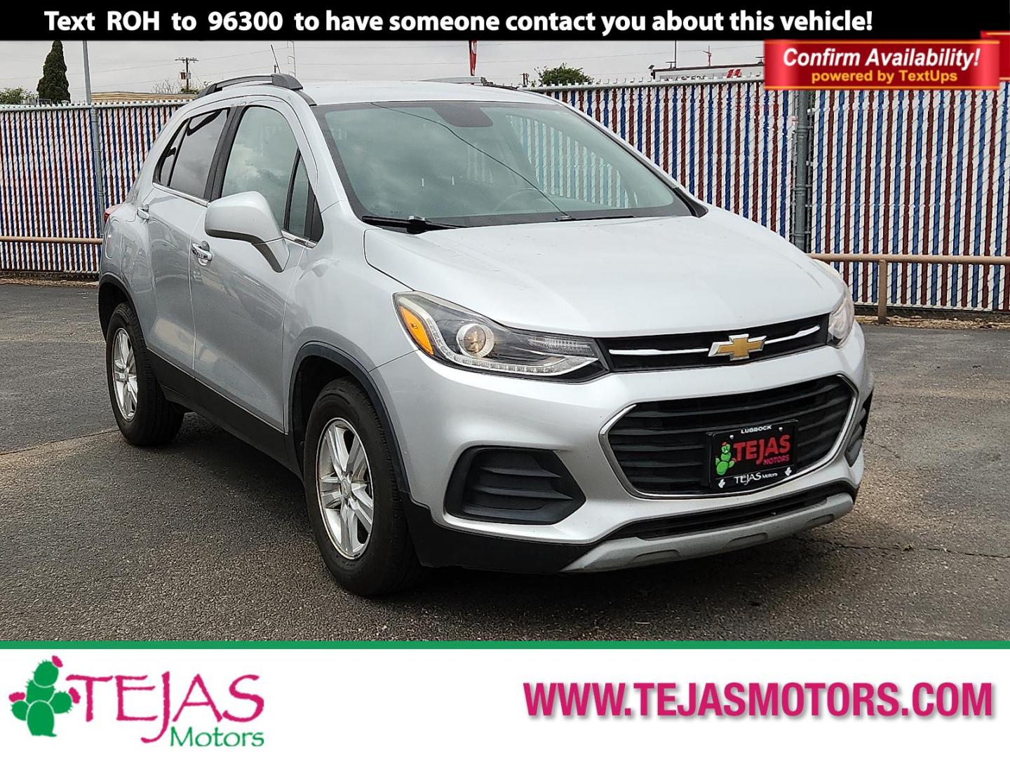 2018 Silver Ice Metallic - GAN /Jet Black/Light Ash Gray - AFQ Chevrolet Trax LT (KL7CJLSBXJB) with an ECOTEC 1.4L I-4 DOHC, VVT variable valve control, intercooled turbo, regular unleaded, engine with 138HP engine, located at 4110 Avenue Q, Lubbock, 79412, 33.556553, -101.855820 - Photo#0