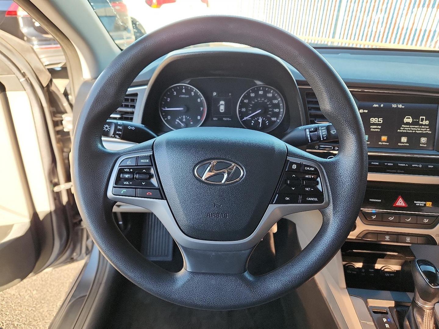 2018 Machine Gray - 2C /Gray - PK Hyundai Elantra SEL (5NPD84LF6JH) with an Nu 2L I-4 DOHC, D-CVVT variable valve control, regular unleaded, engine with 147HP engine, located at 4110 Avenue Q, Lubbock, 79412, 33.556553, -101.855820 - Photo#10