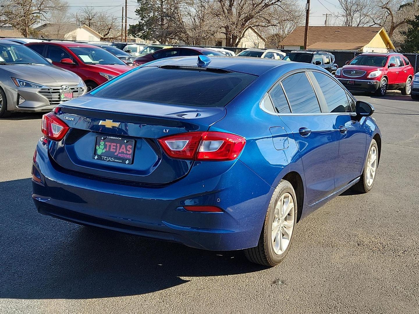 2019 BLUE Chevrolet Cruze LT (1G1BE5SM9K7) with an 1.4L I-4 gasoline direct injection, DOHC, VVT variable valve control, intercooled turbo, regular unleaded, engine with 153HP engine, located at 4110 Avenue Q, Lubbock, 79412, 33.556553, -101.855820 - 01/18/2025 KEY IN ENVELOPE GOD - Photo#1
