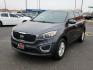 2017 GRAY Kia Sorento 2.4L LX (5XYPG4A34HG) with an 2.4L I-4 gasoline direct injection, DOHC, variable valve control, regular unleaded, engine with 185HP engine, located at 4110 Avenue Q, Lubbock, 79412, 33.556553, -101.855820 - Photo#3