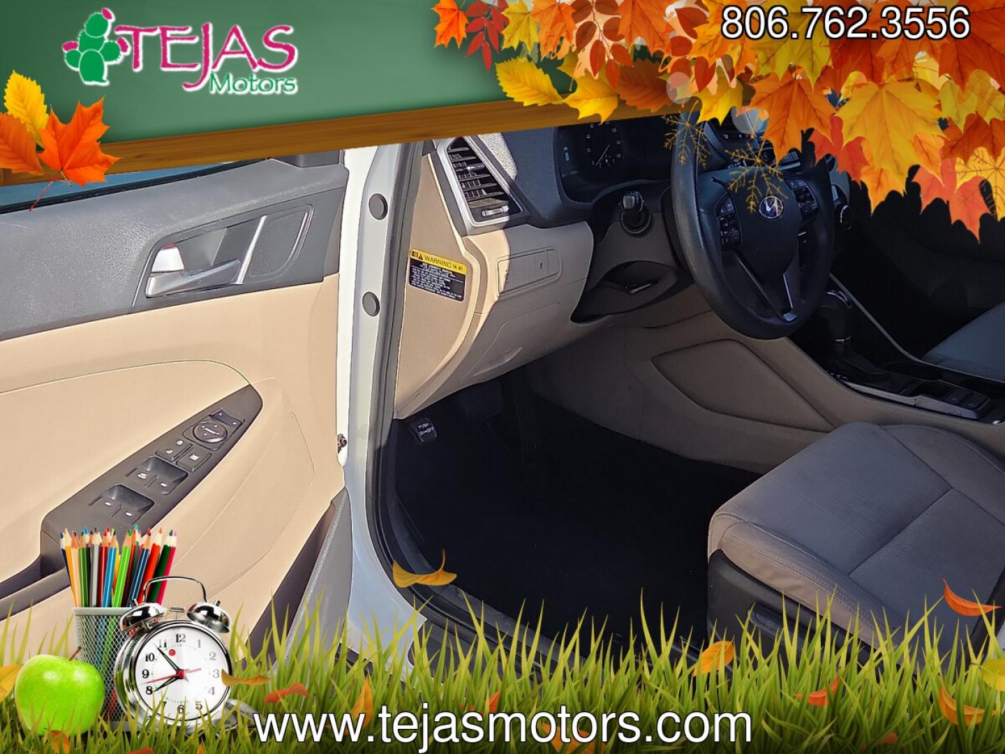 2016 Winter White - PKW /Beige - YAK Hyundai Tucson SE (KM8J33A40GU) with an Nu 2L I-4 gasoline direct injection, DOHC, variable valve control, regular unleaded, engine with 164HP engine, located at 4110 Avenue Q, Lubbock, 79412, 33.556553, -101.855820- Photo#8