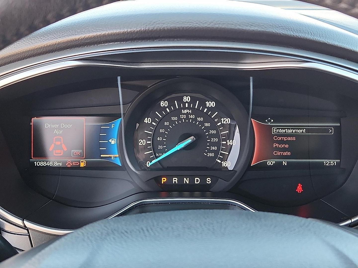 2016 Ingot Silver - UX /Charcoal Black - CW Ford Fusion Titanium (3FA6P0K93GR) with an EcoBoost 2L I-4 gasoline direct injection, DOHC, variable valve control, intercooled turbo, regular unleaded, engine with 231HP engine, located at 4110 Avenue Q, Lubbock, 79412, 33.556553, -101.855820 - Photo#9