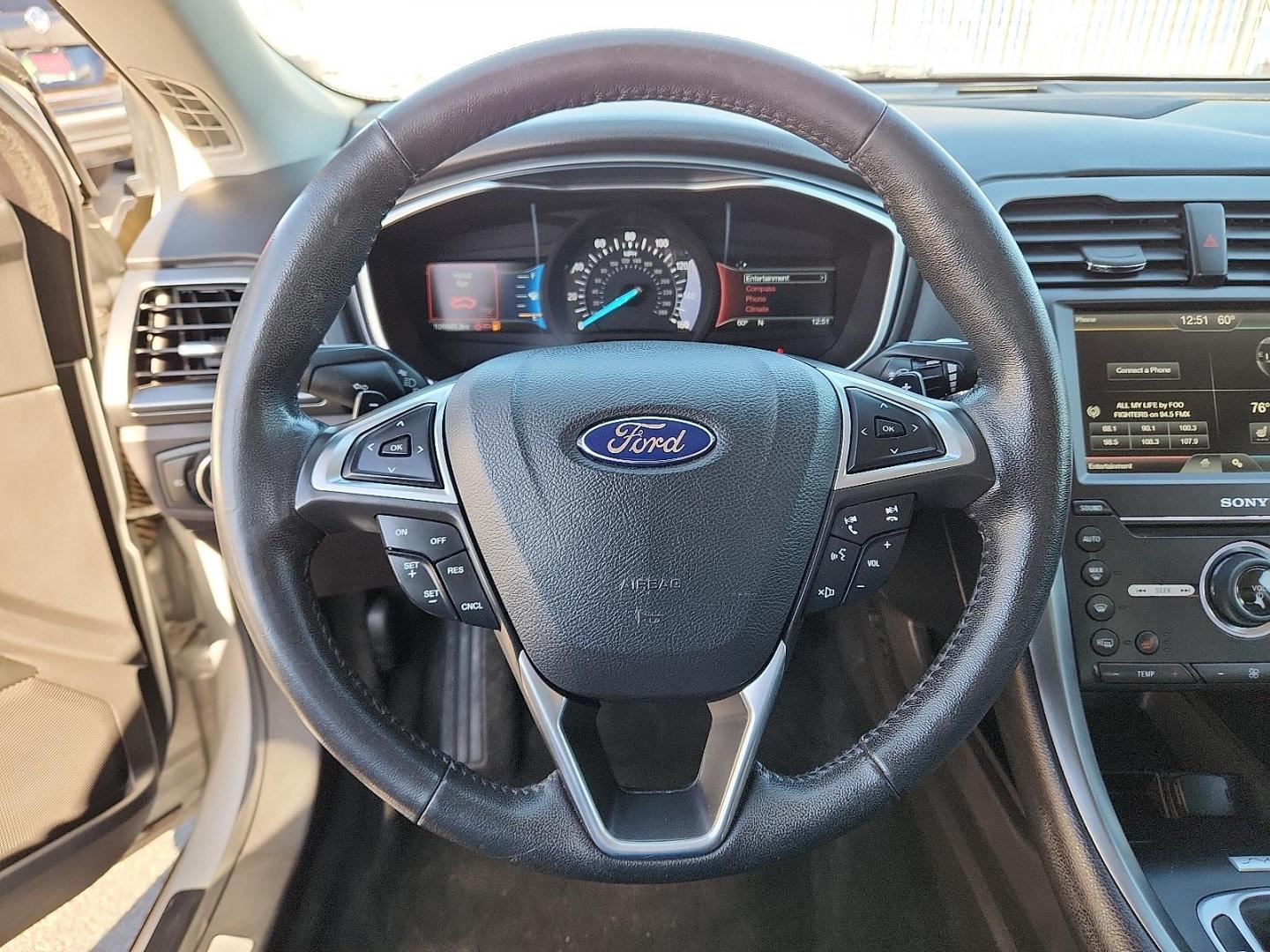 2016 Ingot Silver - UX /Charcoal Black - CW Ford Fusion Titanium (3FA6P0K93GR) with an EcoBoost 2L I-4 gasoline direct injection, DOHC, variable valve control, intercooled turbo, regular unleaded, engine with 231HP engine, located at 4110 Avenue Q, Lubbock, 79412, 33.556553, -101.855820 - Photo#10