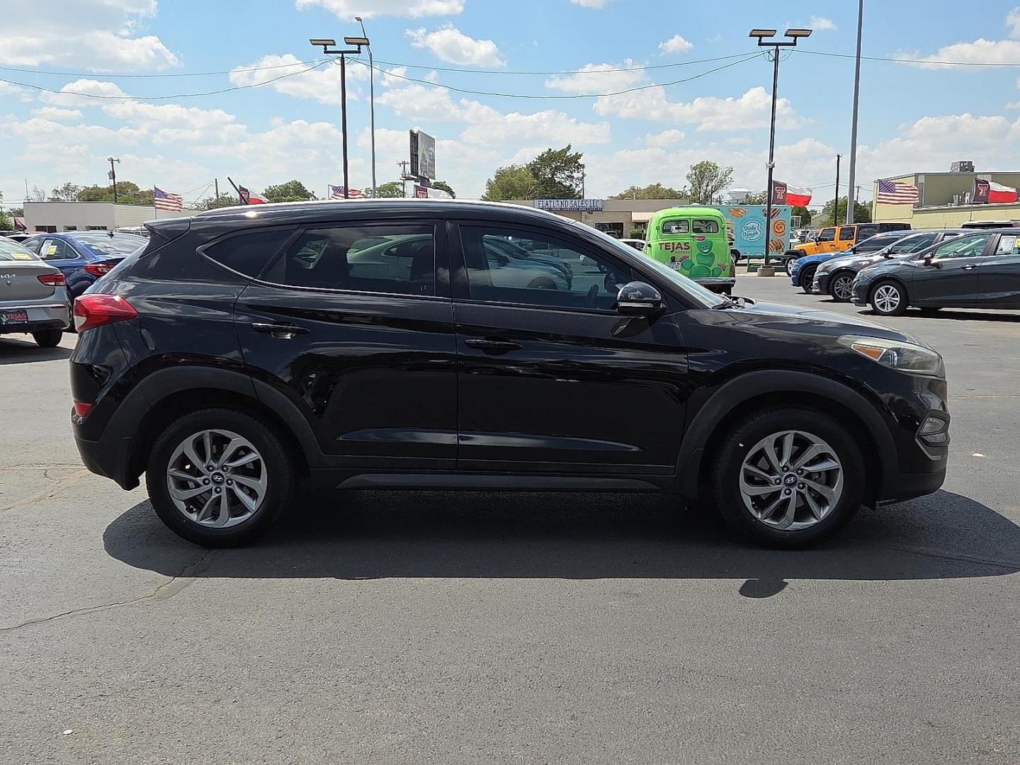 2016 Ash Black - TCM /Gray - TGG Hyundai Tucson Eco (KM8J33A25GU) with an 1.6L I-4 gasoline direct injection, DOHC, variable valve control, intercooled turbo, regular unleaded, engine with 175HP engine, located at 4110 Avenue Q, Lubbock, 79412, 33.556553, -101.855820 - Photo#1