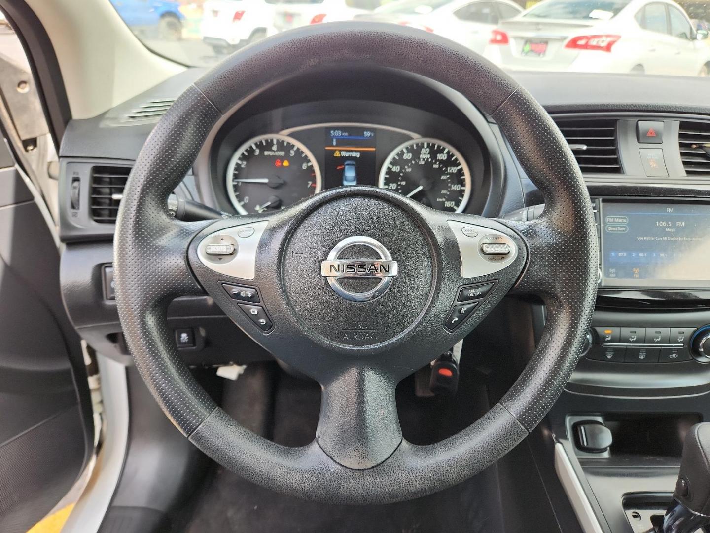 2019 WHITE Nissan Sentra S (3N1AB7AP0KY) with an 1.8L I-4 DOHC, variable valve control, regular unleaded, engine with 124HP engine, located at 4110 Avenue Q, Lubbock, 79412, 33.556553, -101.855820 - Photo#10