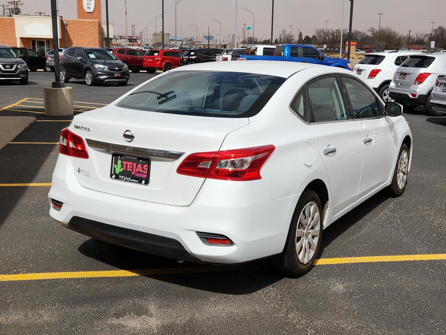 2019 WHITE Nissan Sentra S (3N1AB7AP0KY) with an 1.8L I-4 DOHC, variable valve control, regular unleaded, engine with 124HP engine, located at 4110 Avenue Q, Lubbock, 79412, 33.556553, -101.855820 - Photo#1