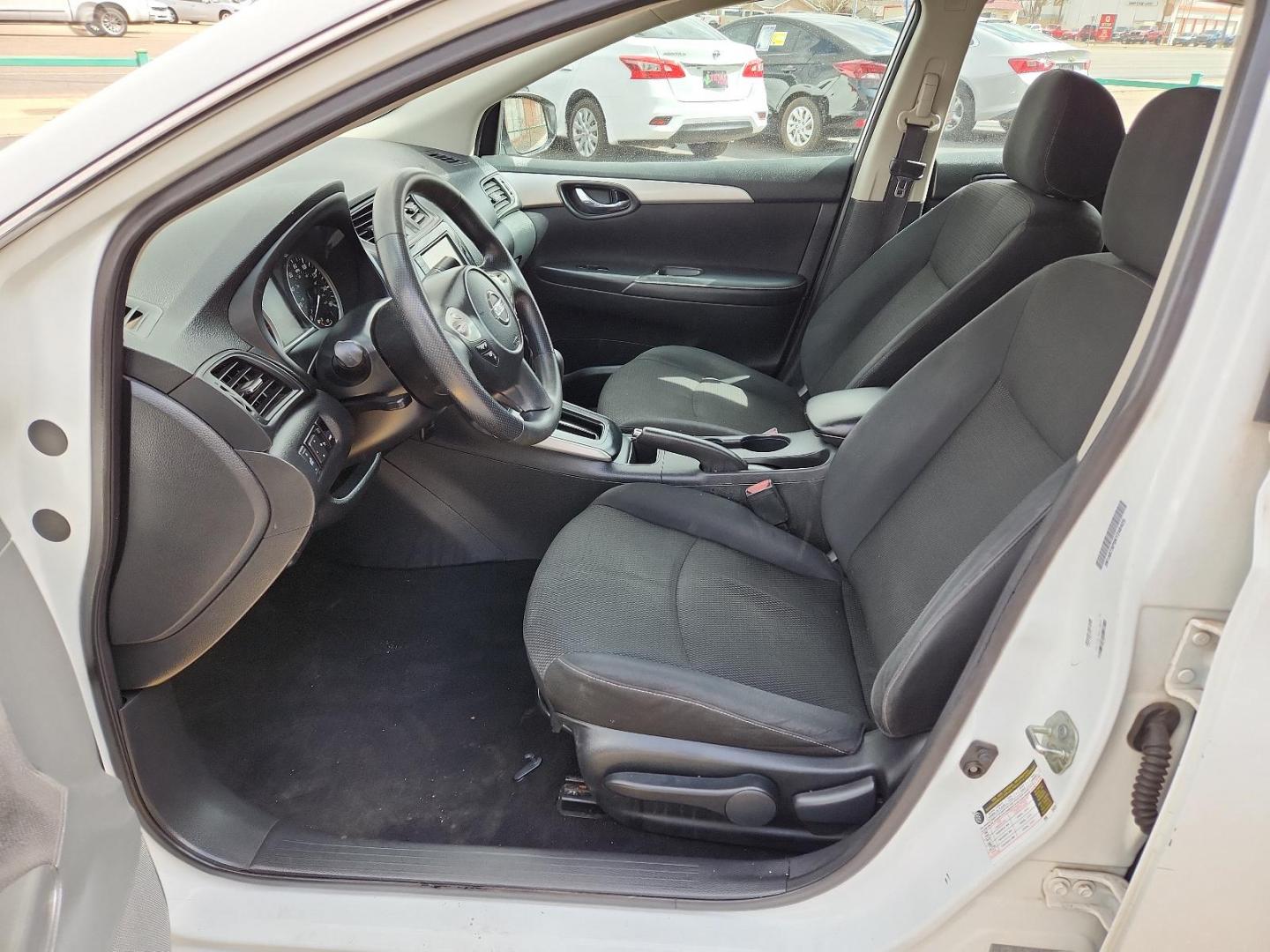 2019 WHITE Nissan Sentra S (3N1AB7AP0KY) with an 1.8L I-4 DOHC, variable valve control, regular unleaded, engine with 124HP engine, located at 4110 Avenue Q, Lubbock, 79412, 33.556553, -101.855820 - Photo#6