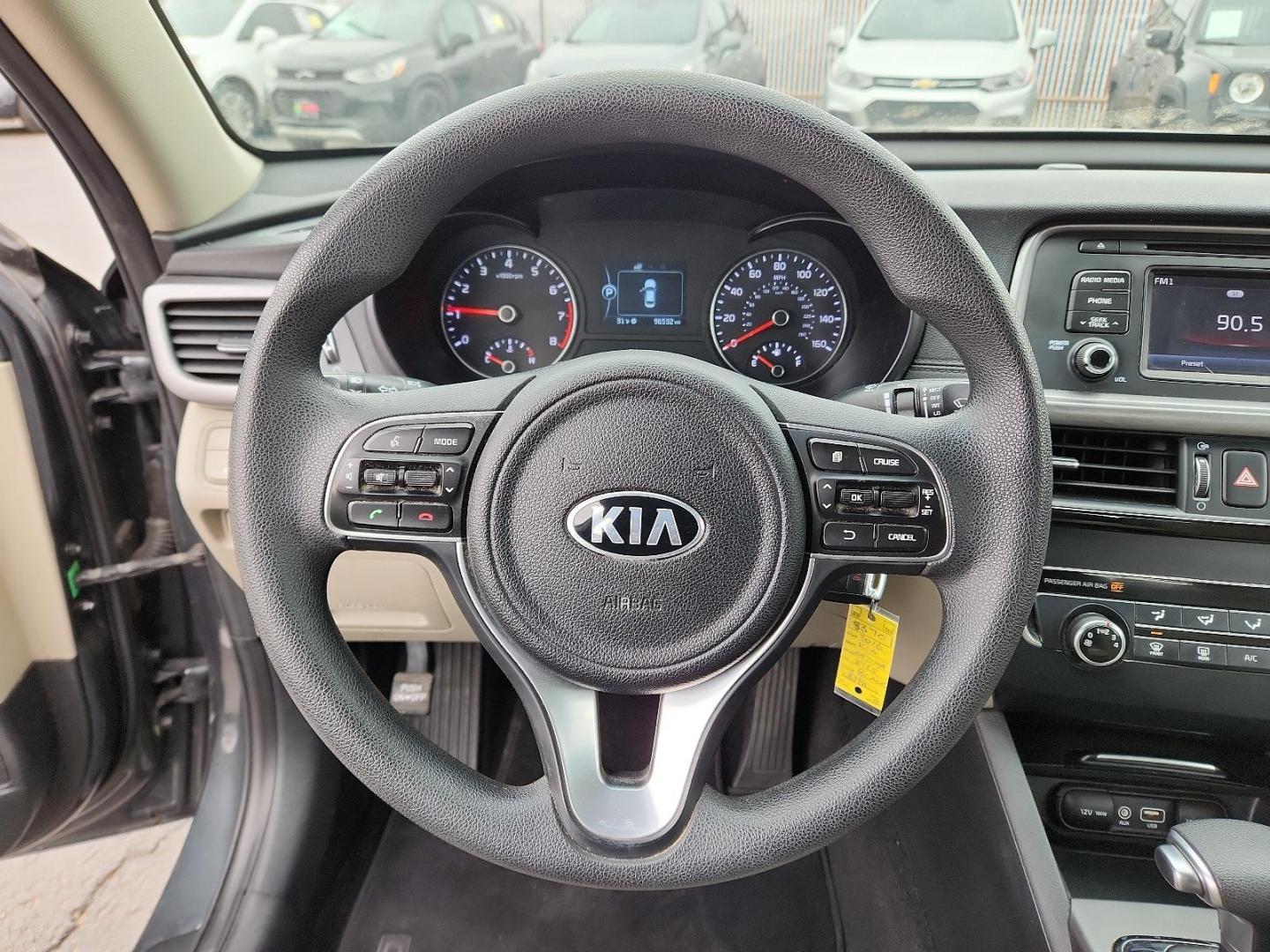 2016 GRAY Kia Optima LX (5XXGT4L3XGG) with an Theta II 2.4L I-4 gasoline direct injection, DOHC, CVVT variable valve control, regular unleaded, engine with 185HP engine, located at 4110 Avenue Q, Lubbock, 79412, 33.556553, -101.855820 - 02/13/2025 KEY IN ENVELOPE GOD - Photo#10