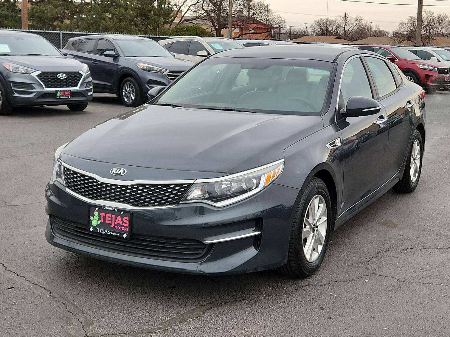 2016 GRAY Kia Optima LX (5XXGT4L3XGG) with an Theta II 2.4L I-4 gasoline direct injection, DOHC, CVVT variable valve control, regular unleaded, engine with 185HP engine, located at 4110 Avenue Q, Lubbock, 79412, 33.556553, -101.855820 - 02/13/2025 KEY IN ENVELOPE GOD - Photo#3